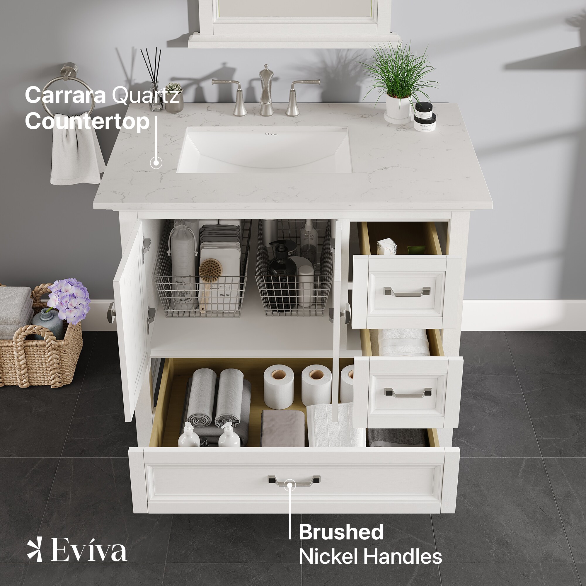 Eviva EVVN612-36WH-Q Bath-Vanity-Combo - View #3