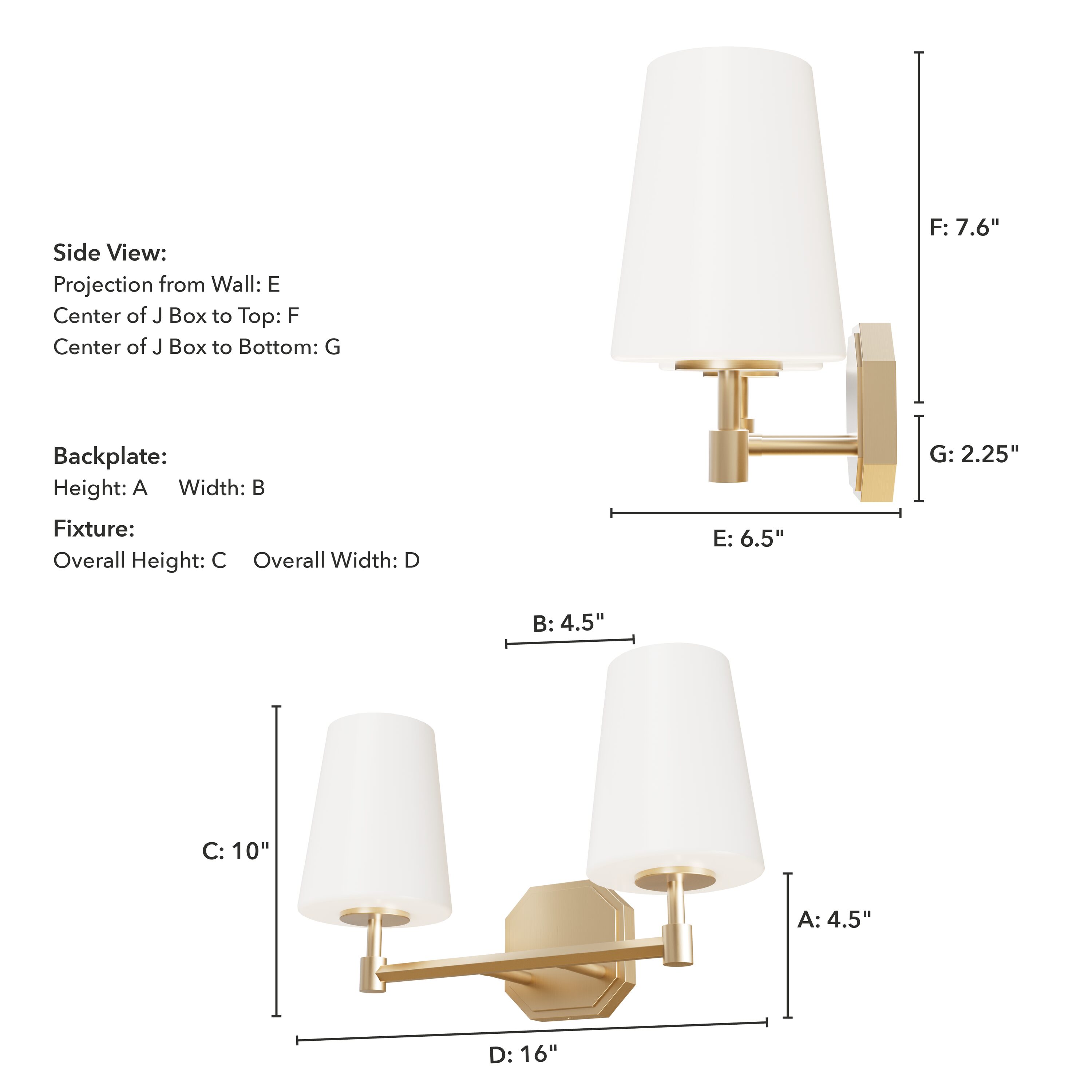 Nolita Alturas Gold 16" Outdoor Dimmable Vanity Light