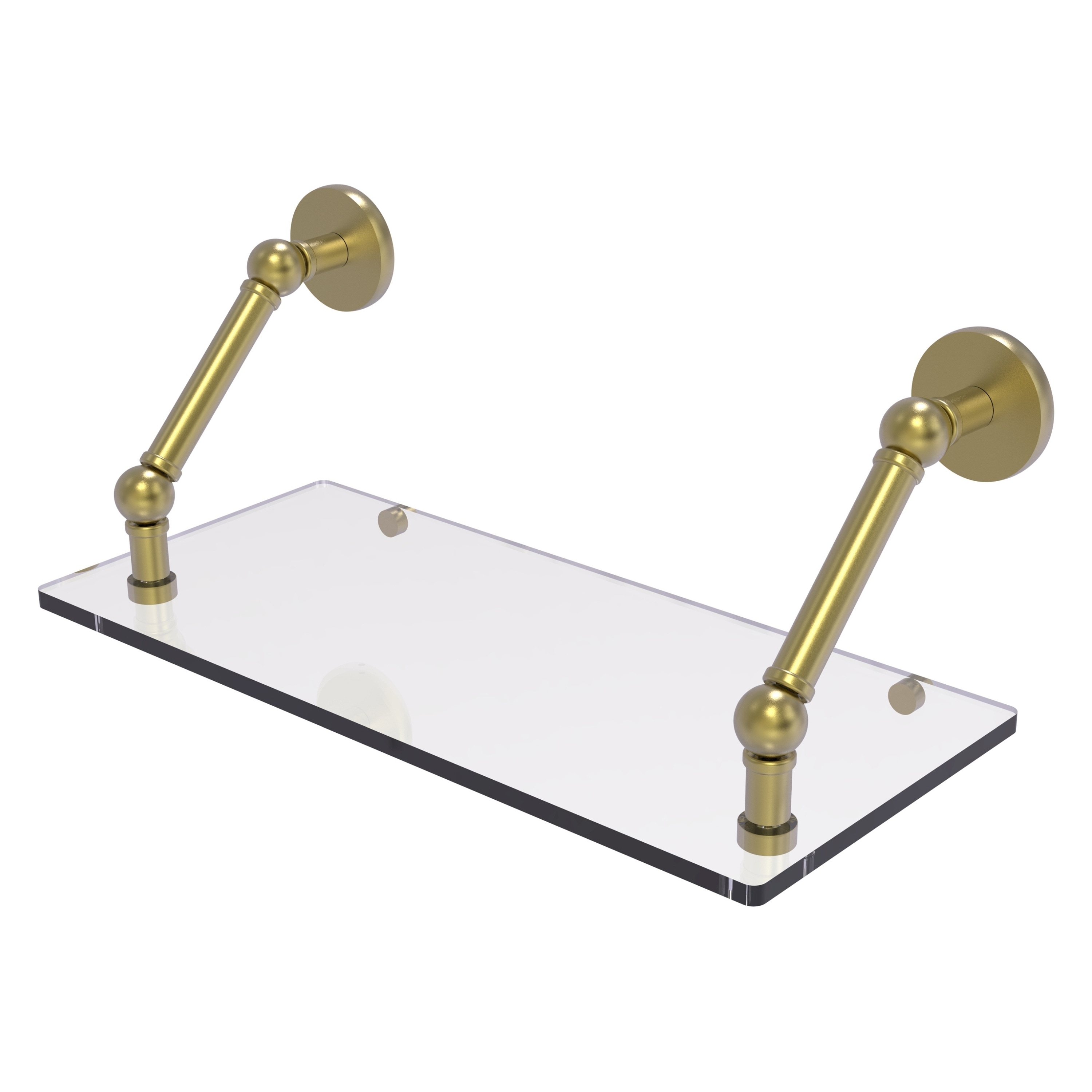 Allied Brass P1000-1-18-SBR Prestige Skyline Satin 1-Tier Brass Wall Mount Bathroom Shelf (18-in x 8-in)