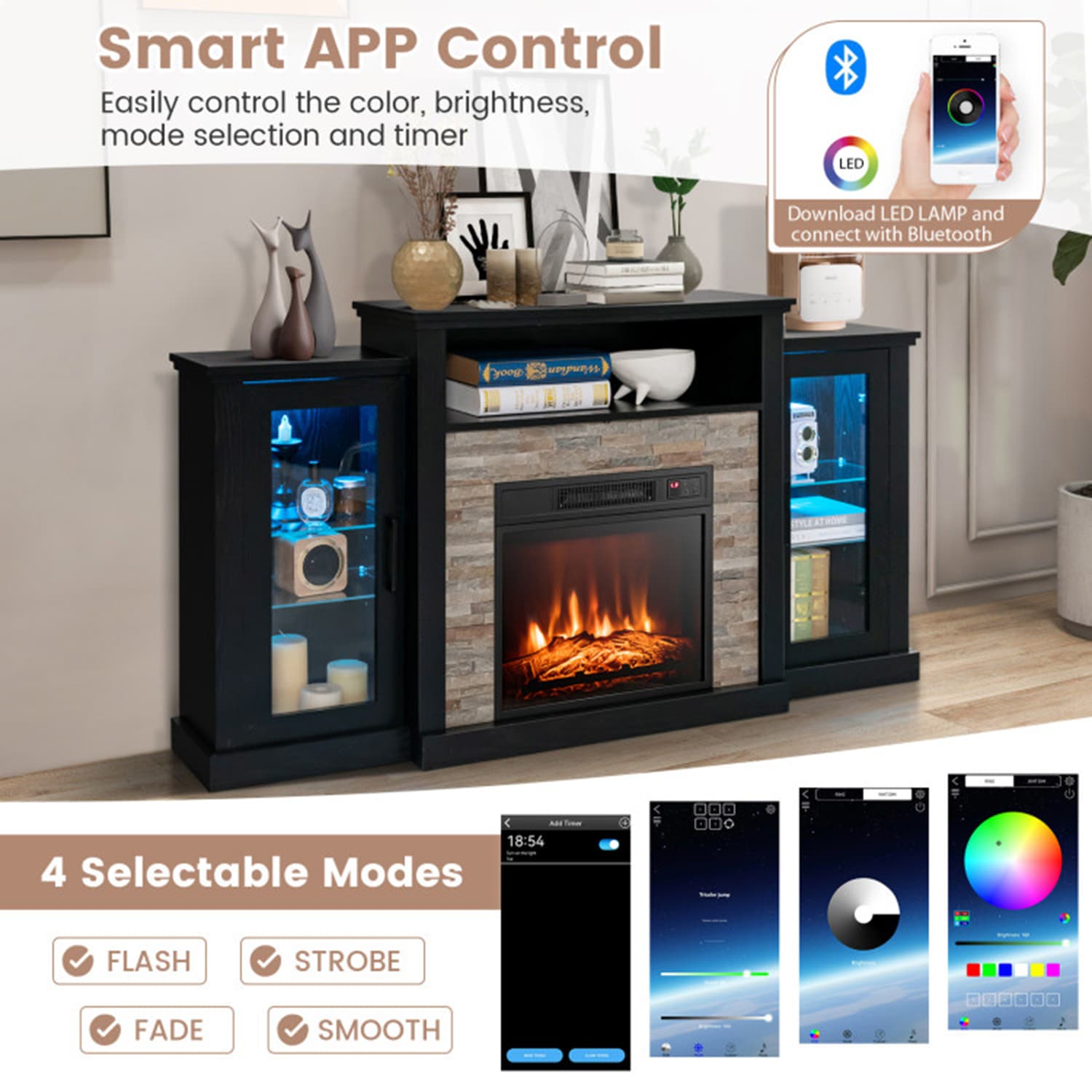 Clihome CL-FP10181DK Electric-Fireplaces - View #8