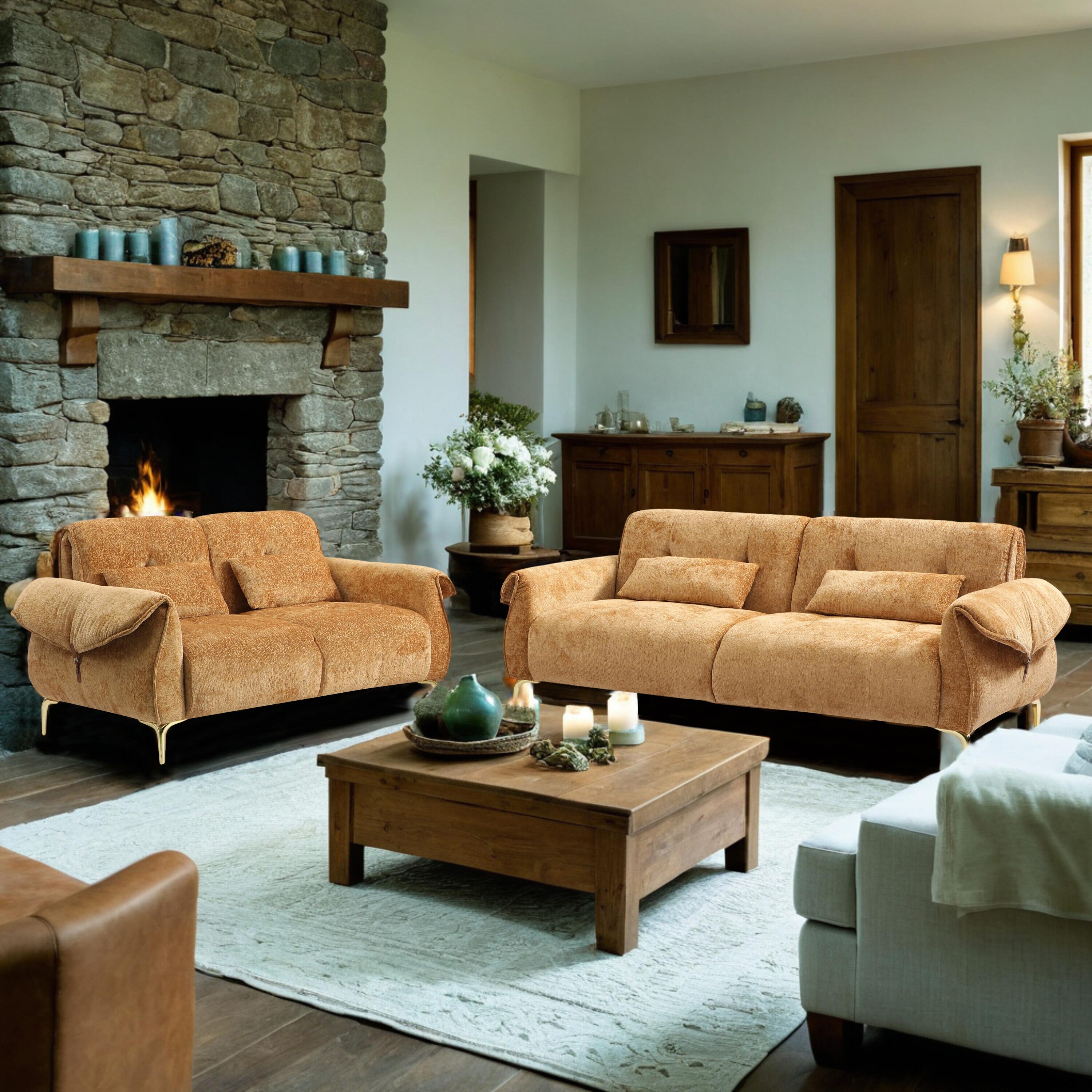 Direct Wicker DWS-241387LS-YE Patio-Sofas-Daybeds - View #5