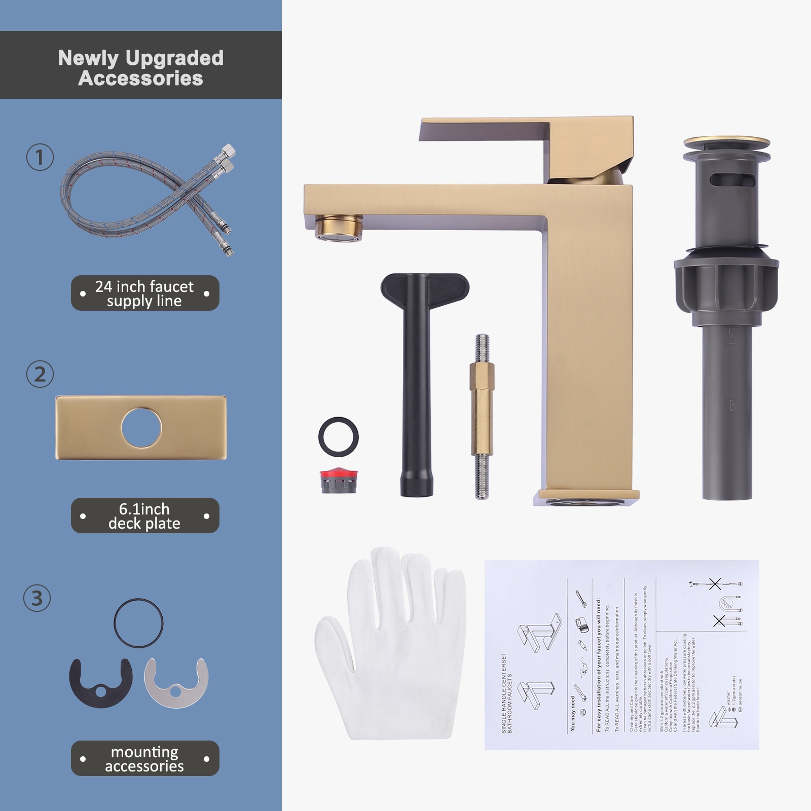 WOWOW 1115A3G-LW Lavatory-Faucets - View #4