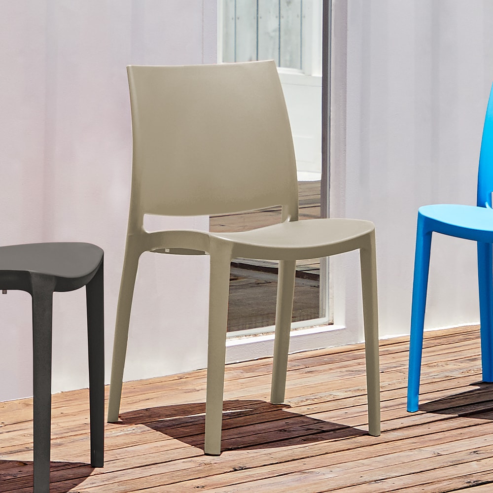 Lagoon Sensilla 4-Piece Stackable Gray Dining Chair Set