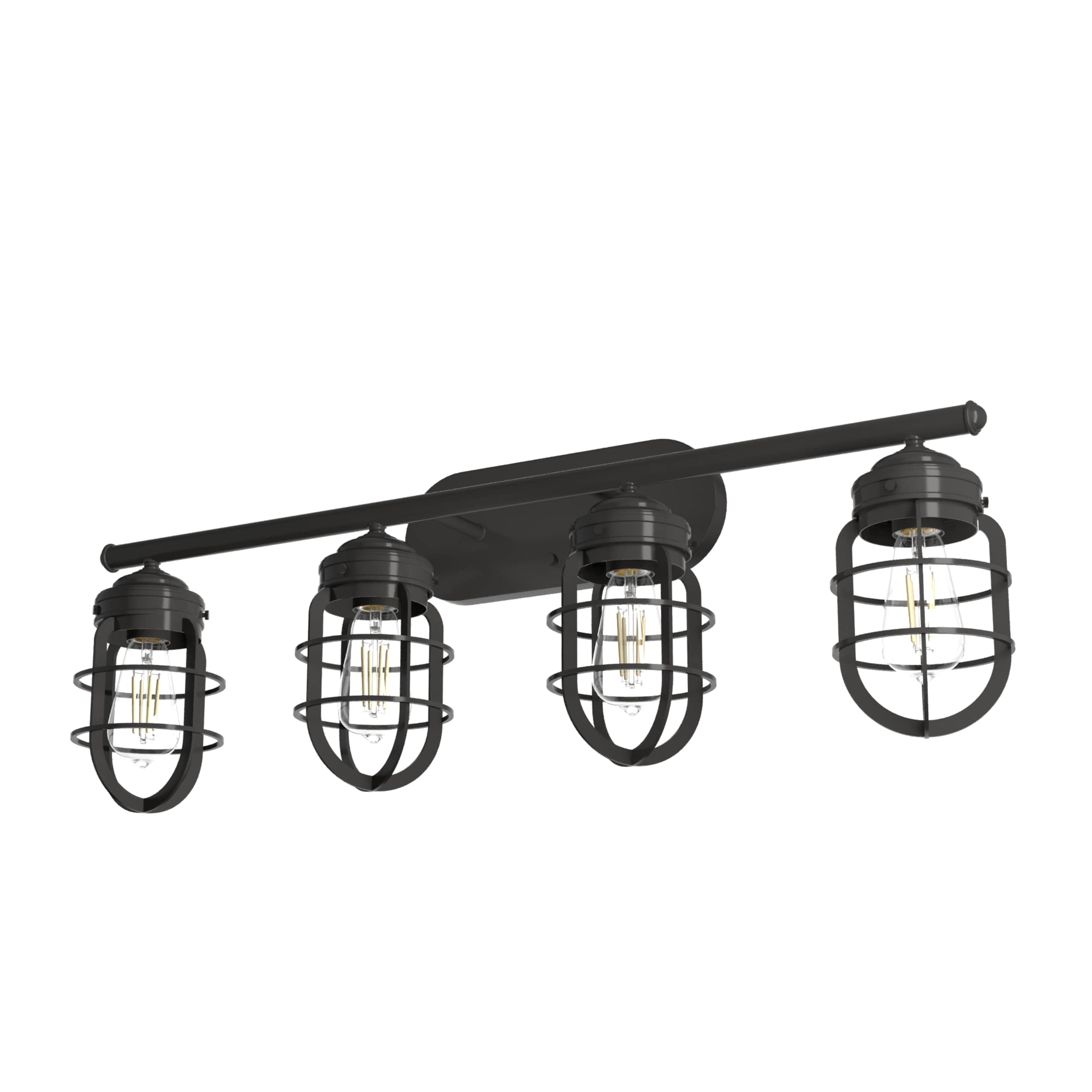 Hunter 19045 Starklake 4 -Light Matte Bronze Industrial Vanity light