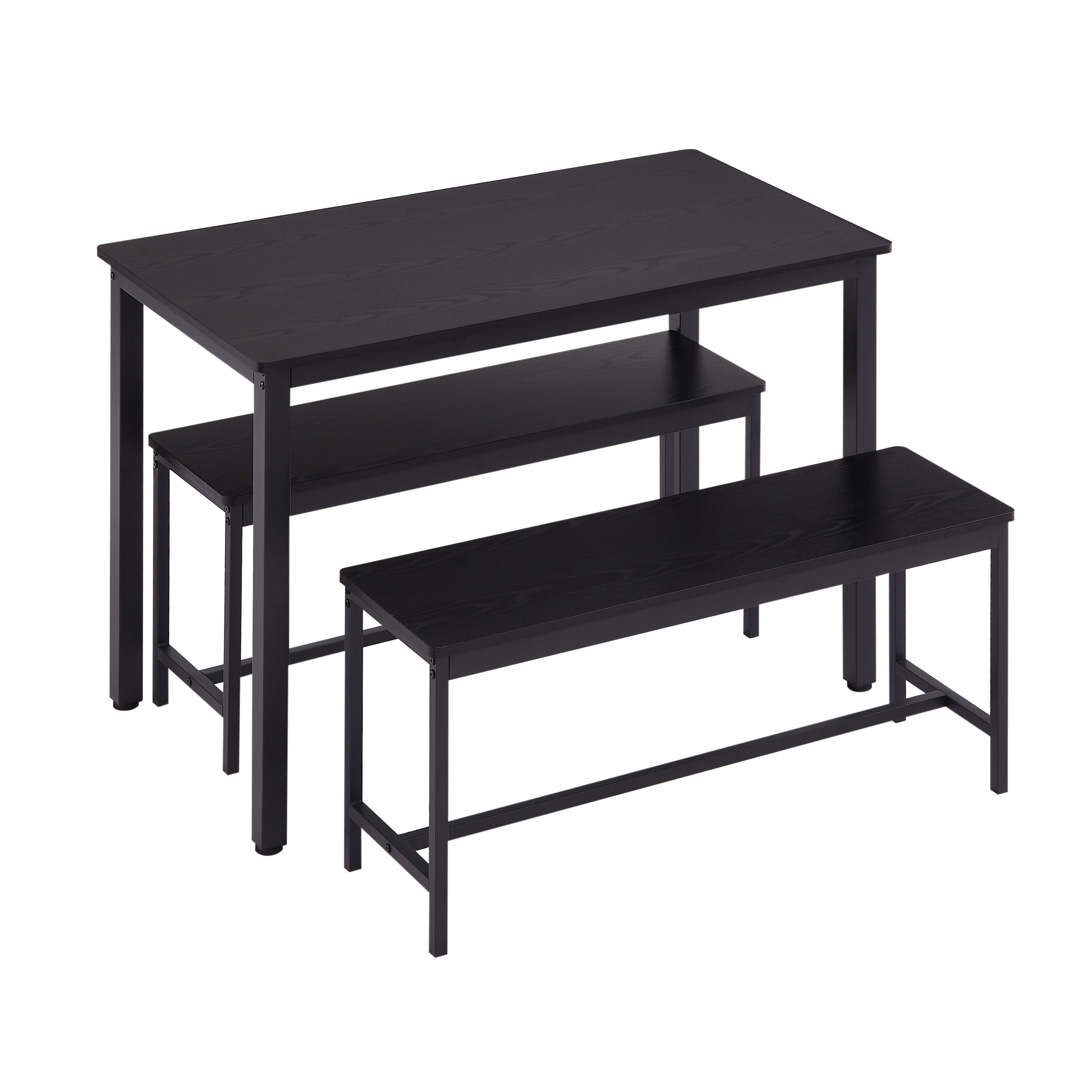 Flynama L-P186641 Black Contemporary/Modern Dining Room Set with Rectangular Table ( Seats 4 )