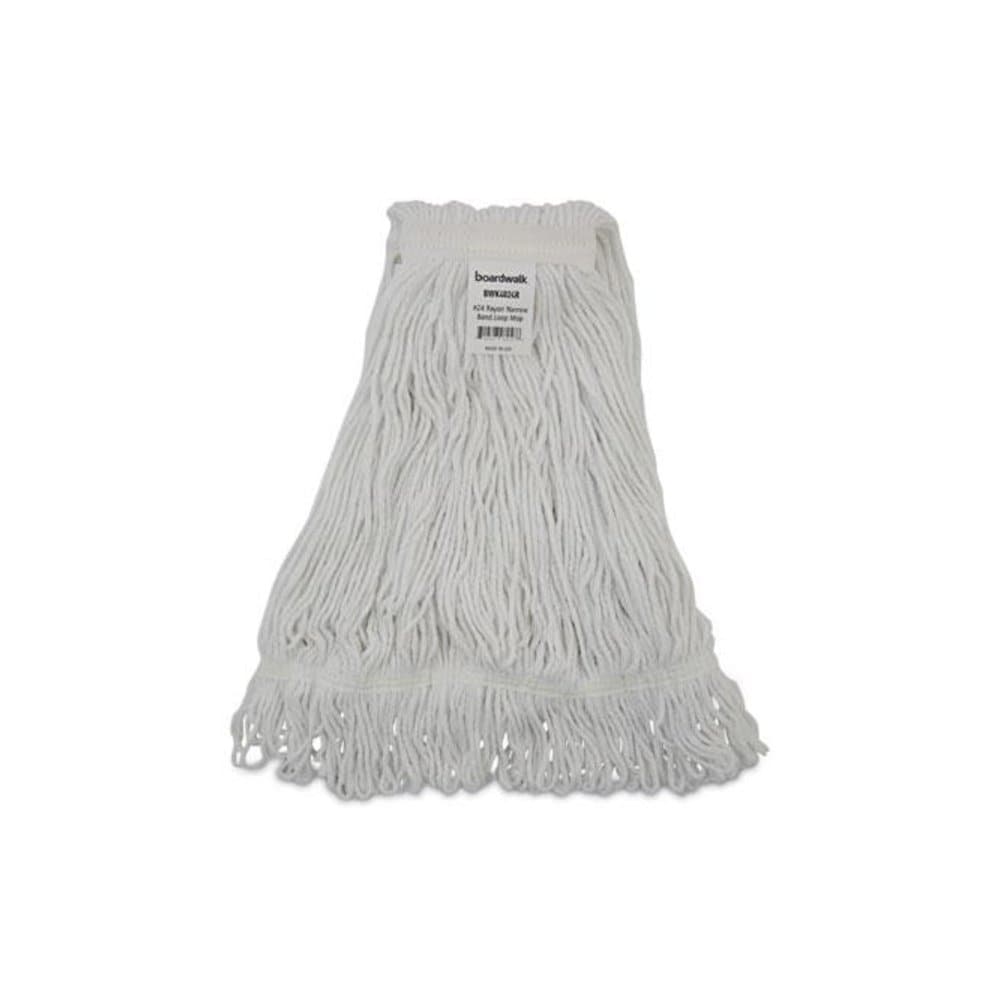 Boardwalk Pro Loop Web/Tailband Wet Mop Head Rayon #24 Size White 12/Carton