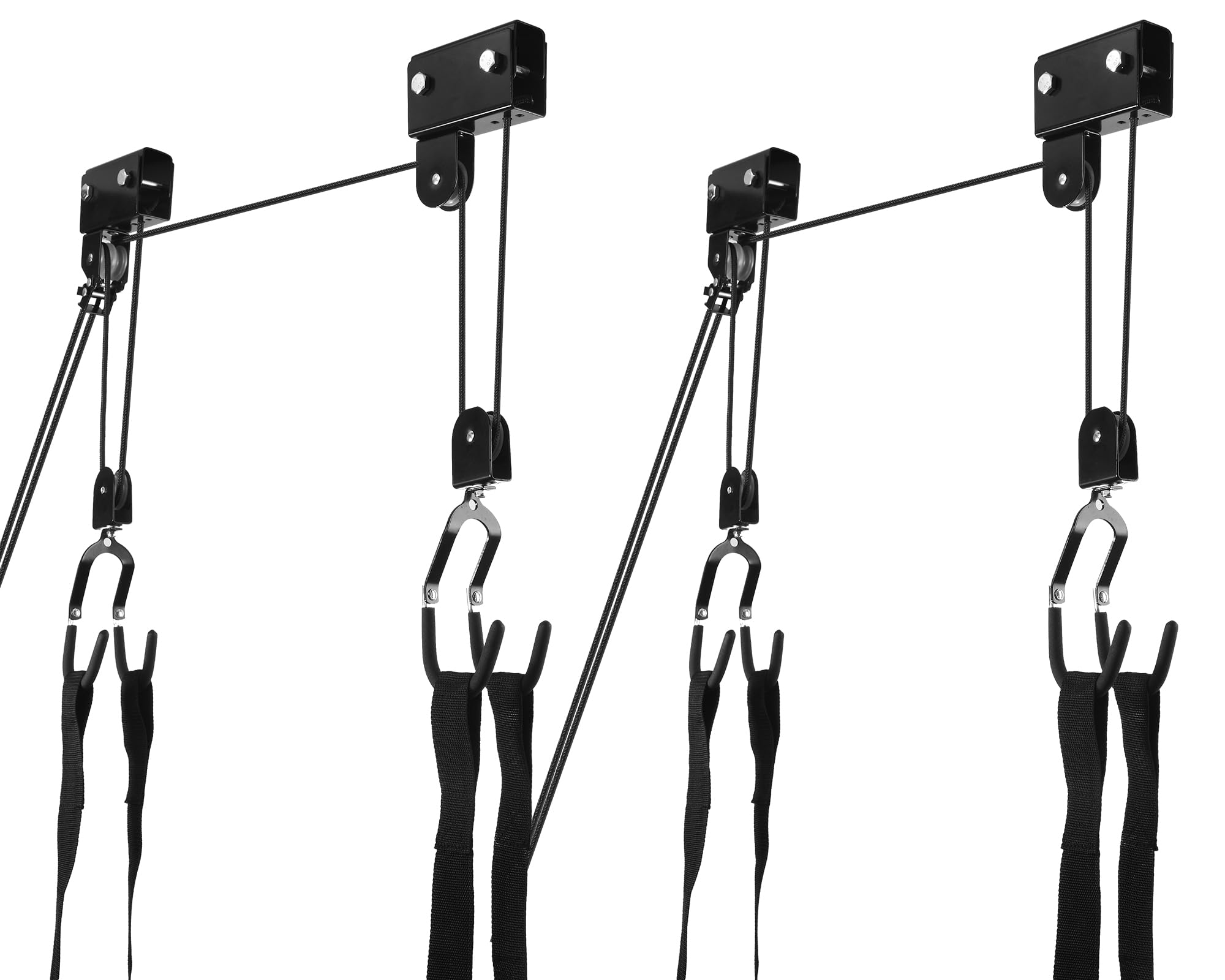Ahfiwaso Kayak Hoist Lift System 2 Pack Ceiling Mount Pulley for Kayaks ...