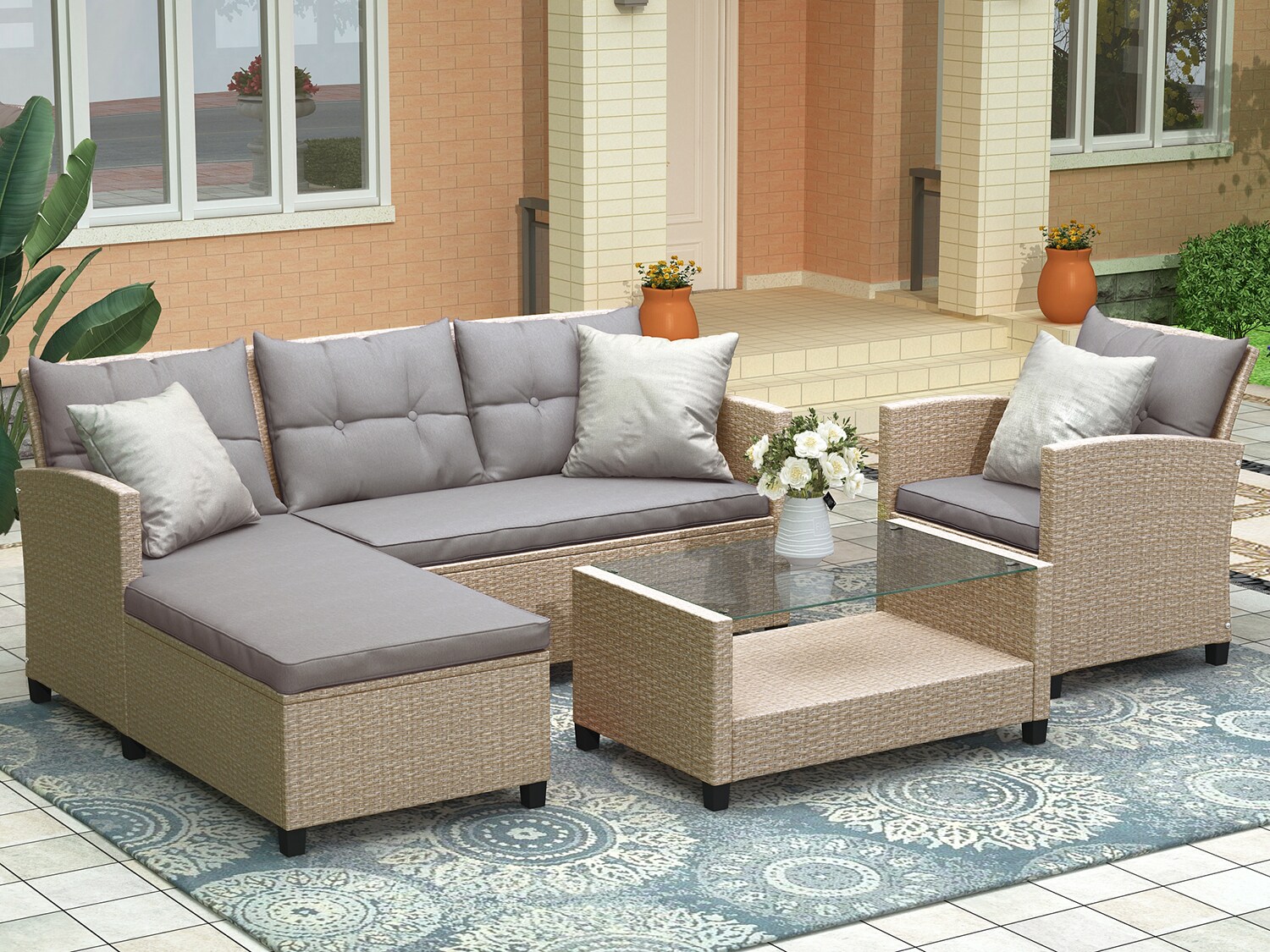 Clihome SL-066WY-EABR Patio-Conversation-Sets - View #5