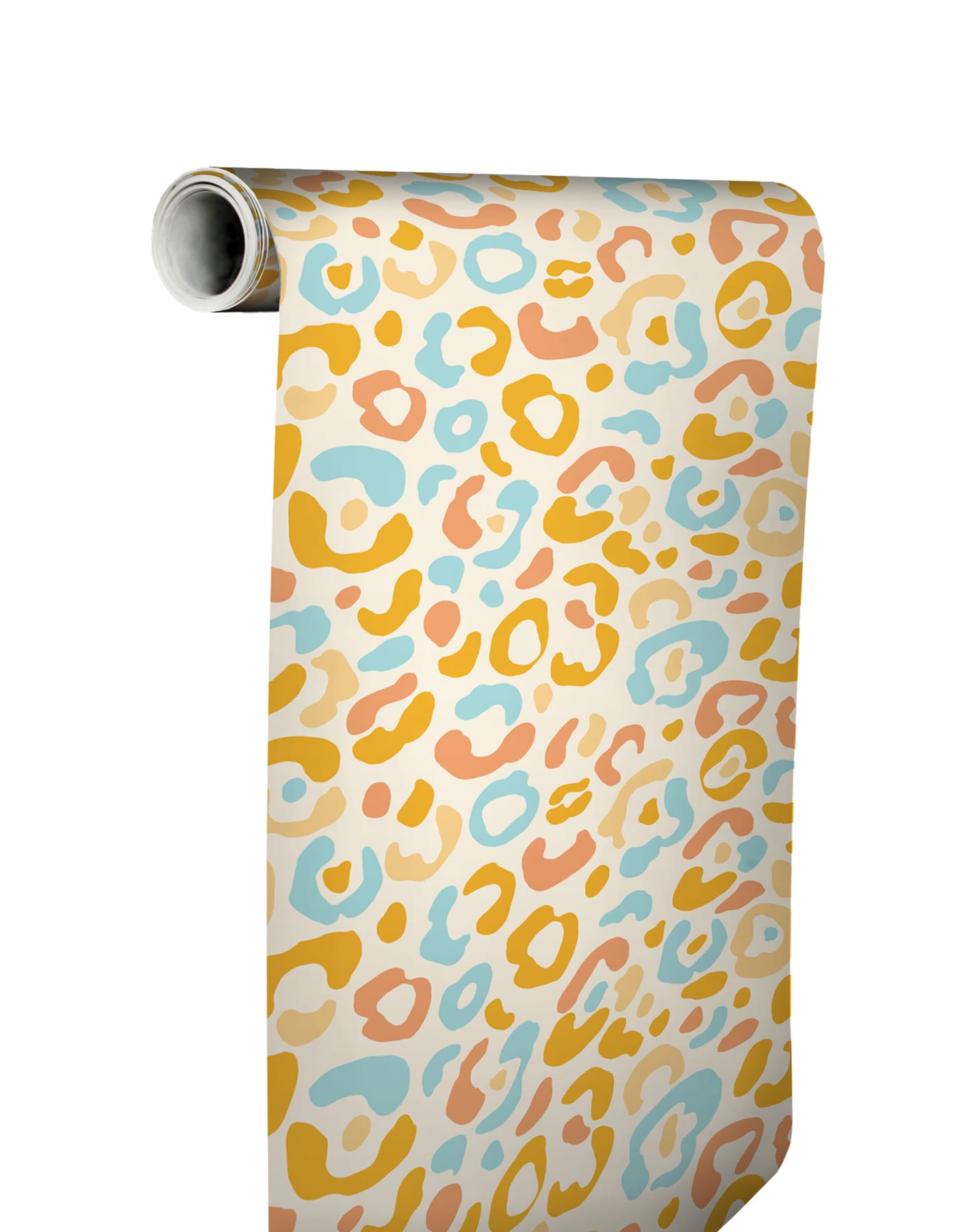 Multi Warm Leopard Print Self-Adhesive Wallpaper Roll