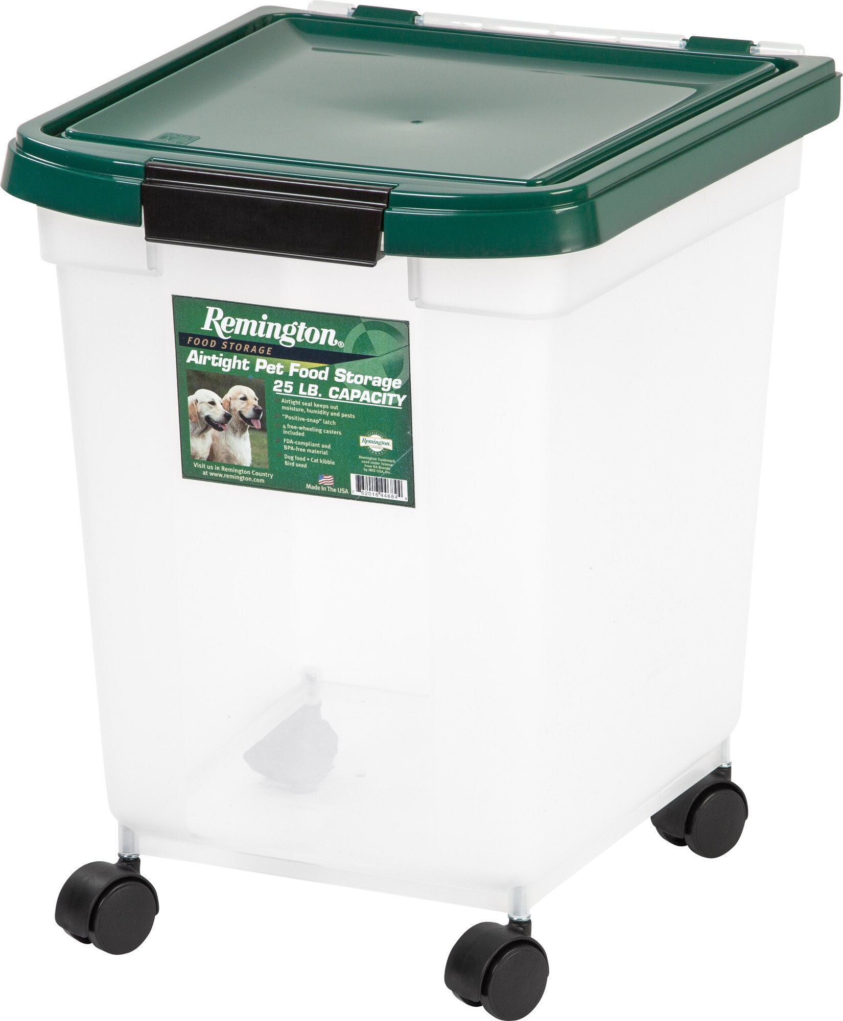 Remington 3-Piece Airtight Pet Food Container Combo, Green