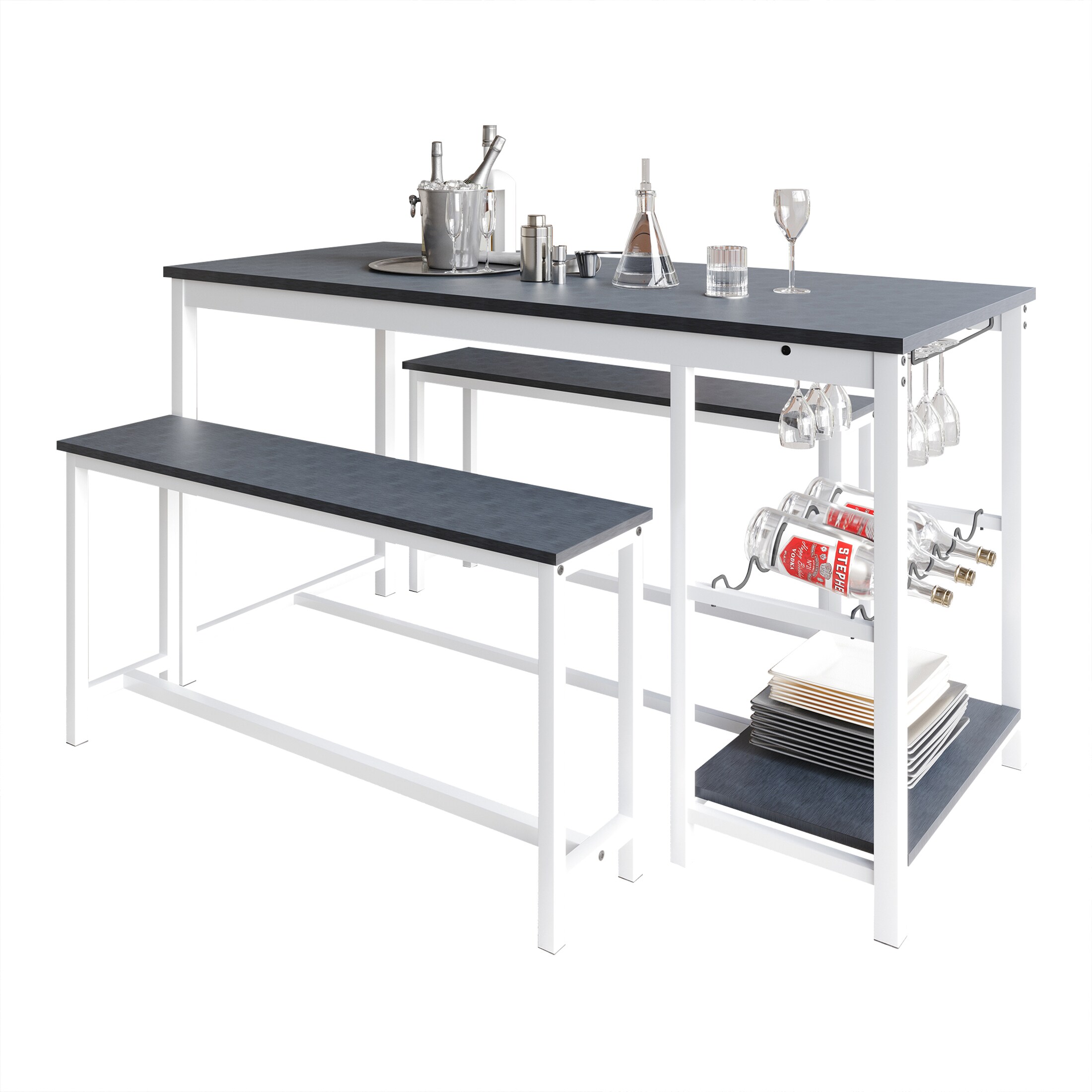 ChaletPosh CM669T54-WT-MT-3X Dining-Sets - View #3