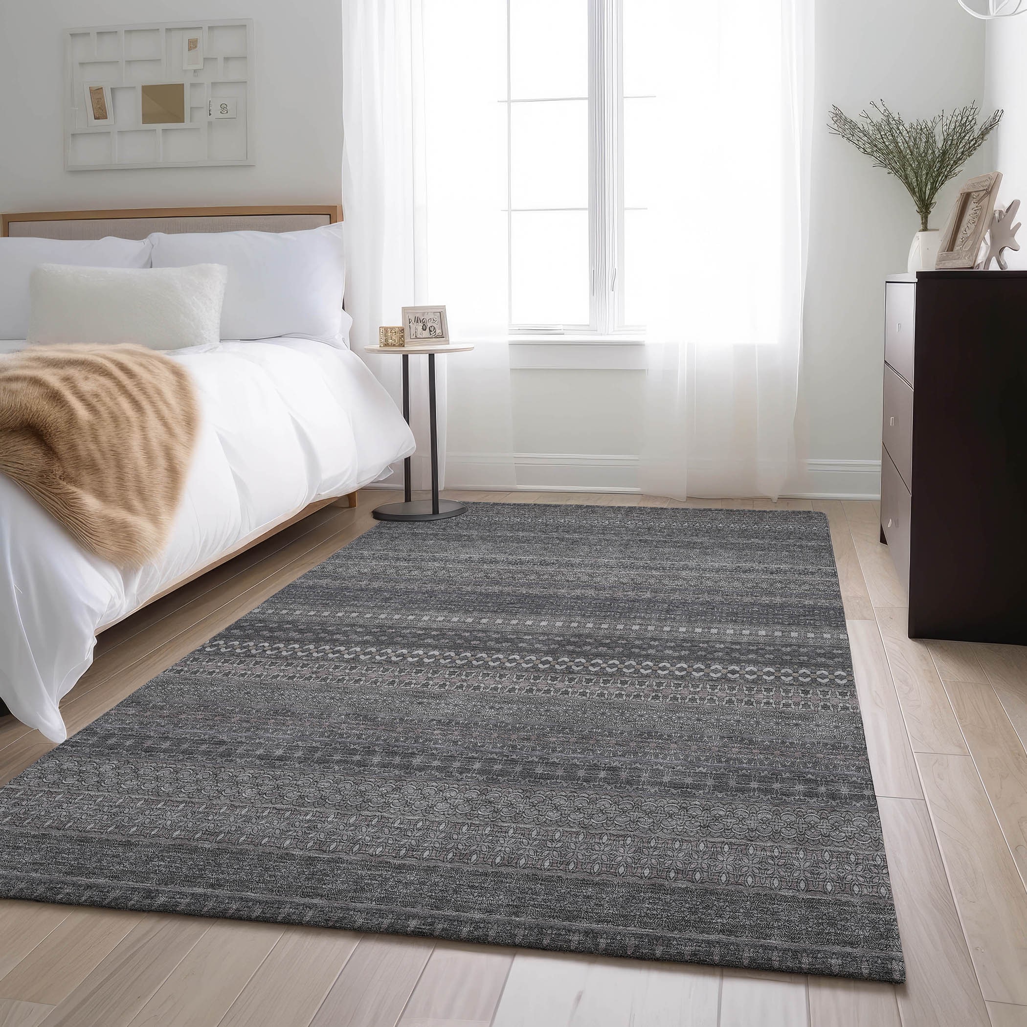 Addison Rugs AMF564IV2X8 Mayfield AMF564IV 2 x 7 (ft) Loomed Polyester Ivory Rectangular Indoor Geometric Machine washable Area rug