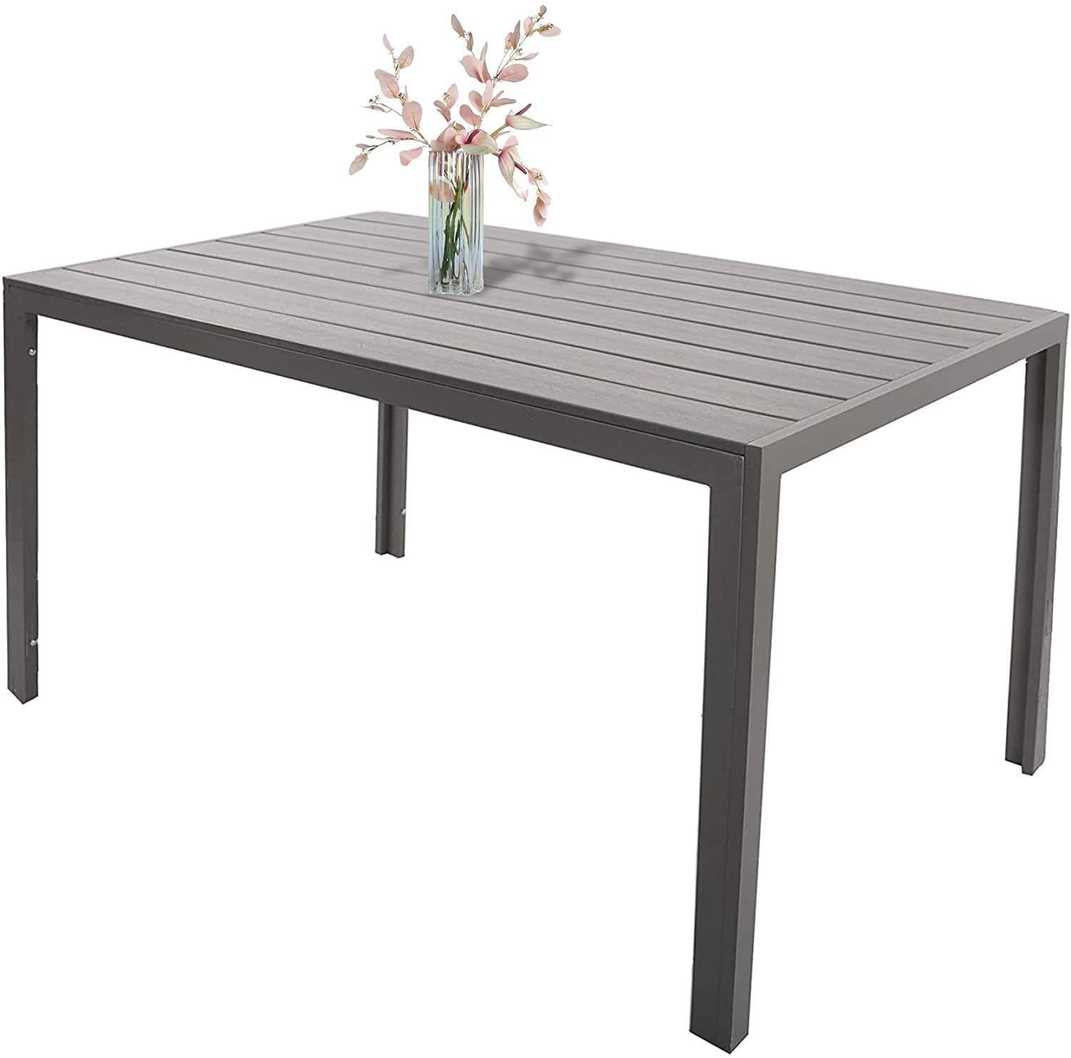 CESICIA XJ15 Table Rectangle Outdoor Dining 31.5-in W x 55.1-in L