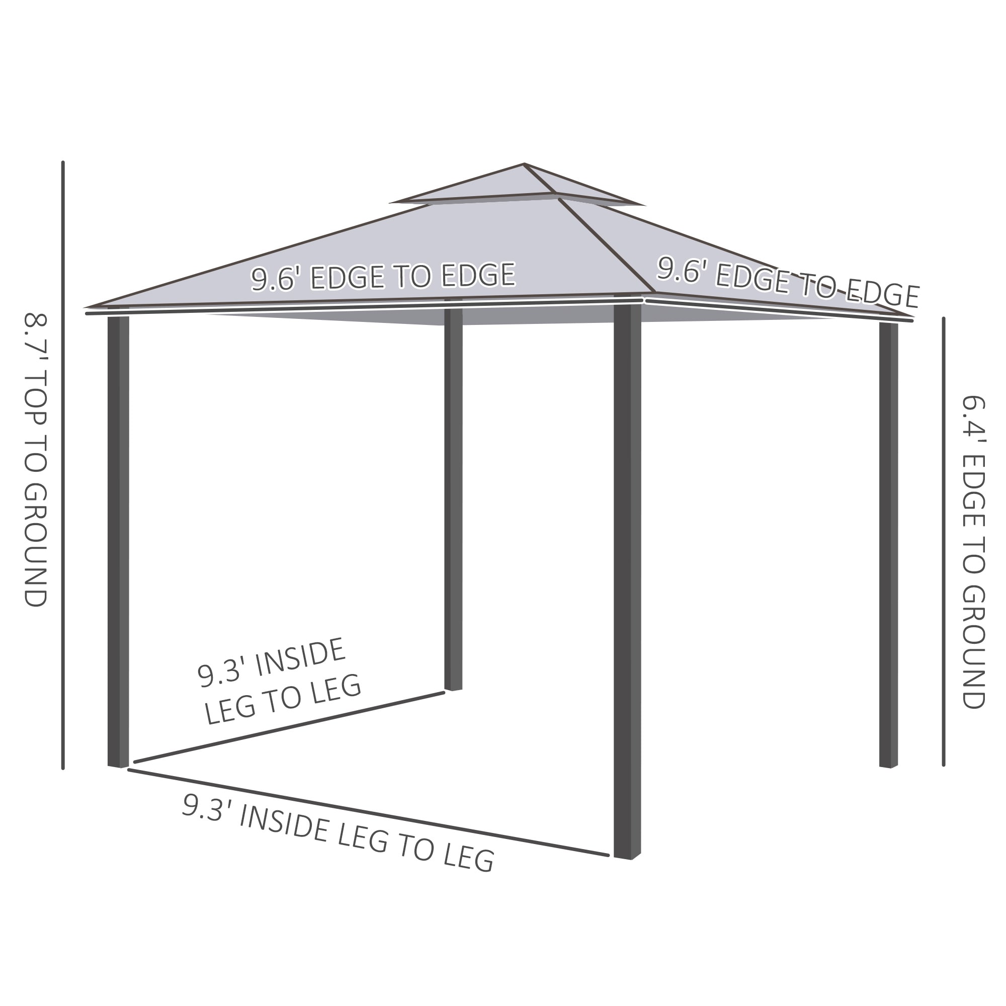 Forclover HYFE-3907BE Wood-Resin-Gazebos - View #5