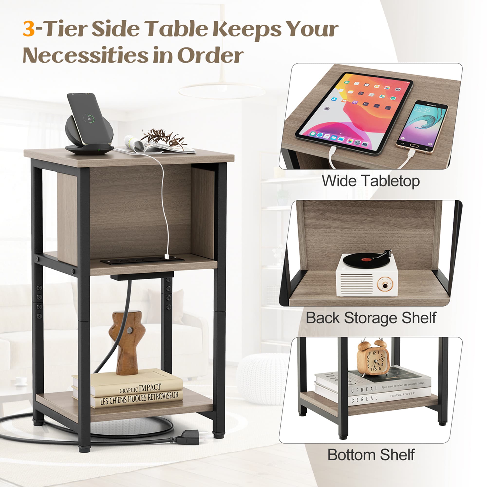 Costway HCST01128 nightstands - View #4