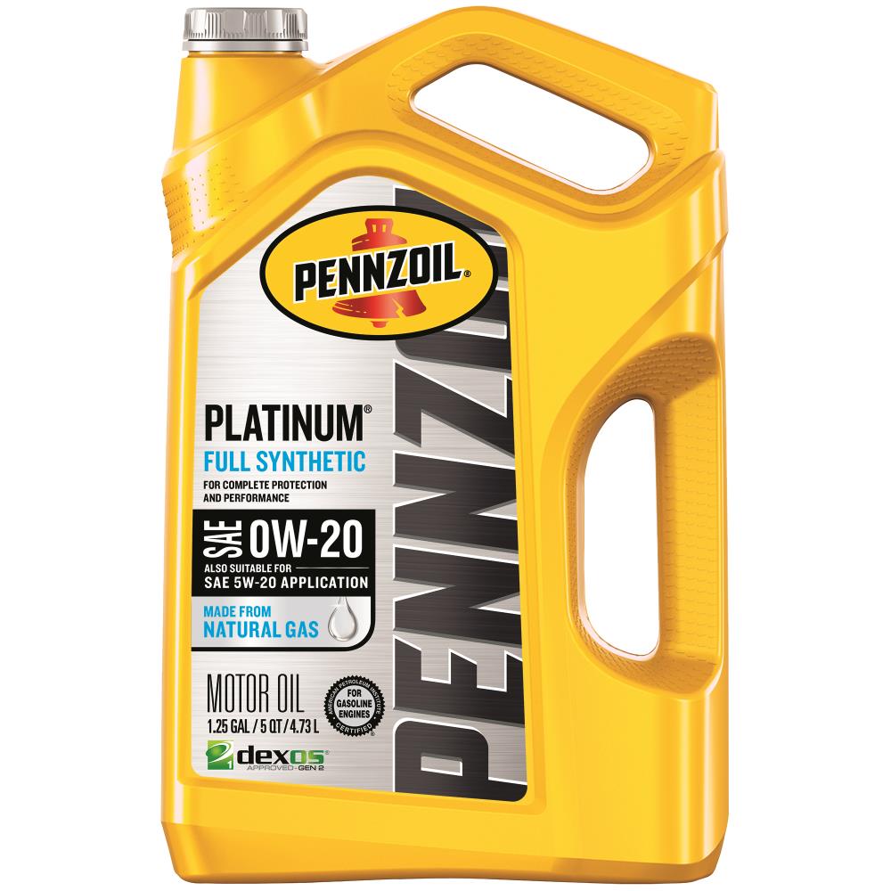 Pennzoil Pzl 0W20 Syn Platinum 5Qt - Synthetic Motor Oil, 0W-20, 5