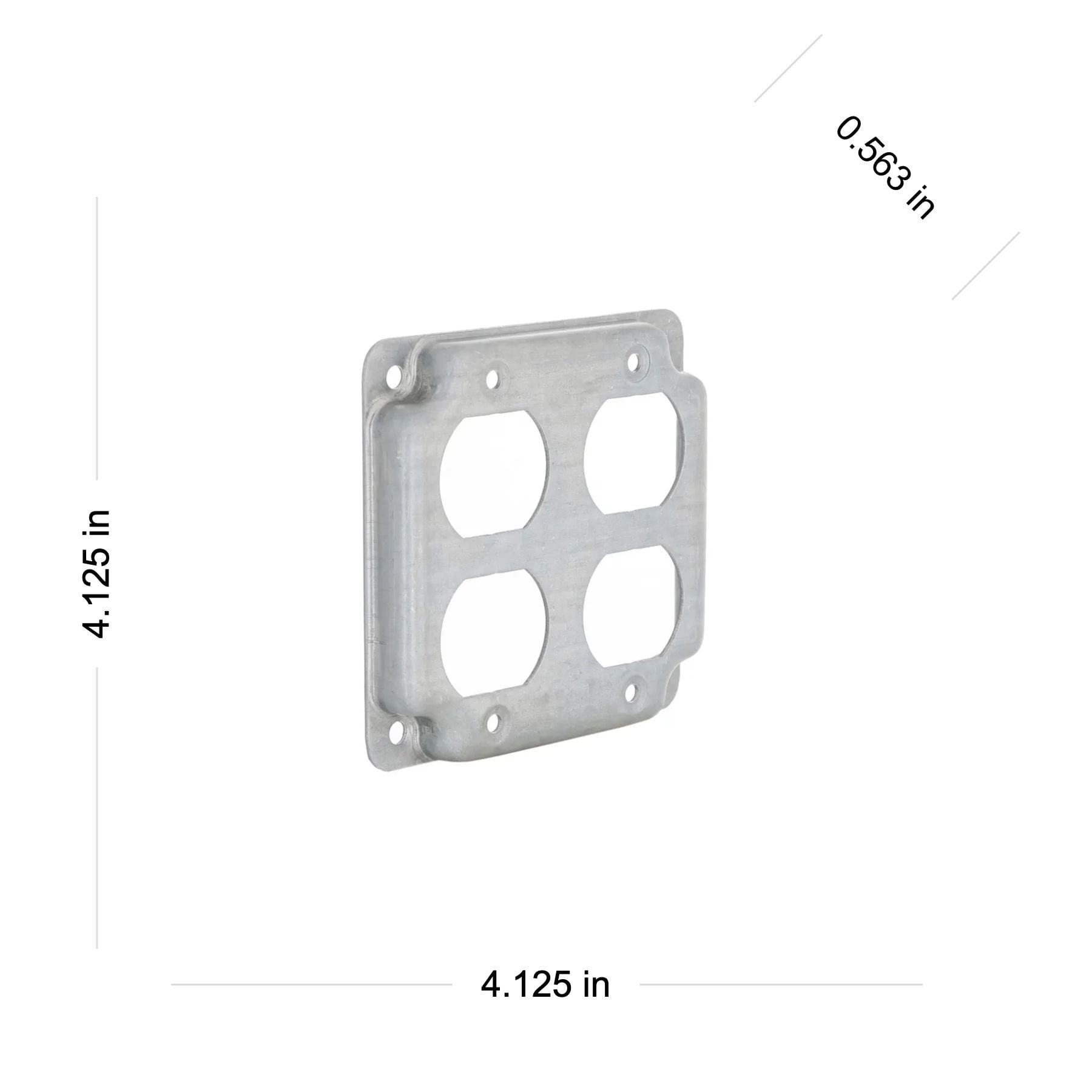 Durable Pre-Galvanized Steel 2 Gang Duplex Cover