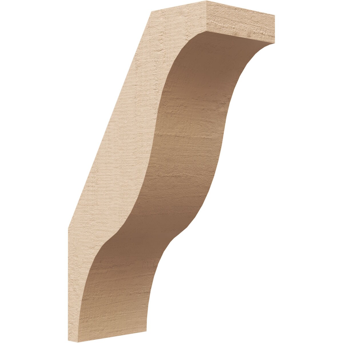 Ekena Millwork BRCUR03X06X10FSTRCPR 3-in x 10-in x 6-in Primed Urethane Funston Rough Cedar TimberThane Knee Brace