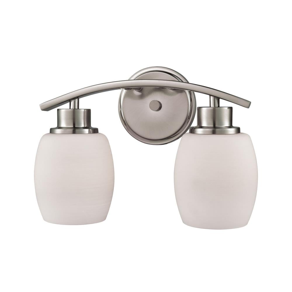 Thomas Lighting CN170212 Casual Mission 12-in 2 -Light Brushed Steel Transitional Vanity light