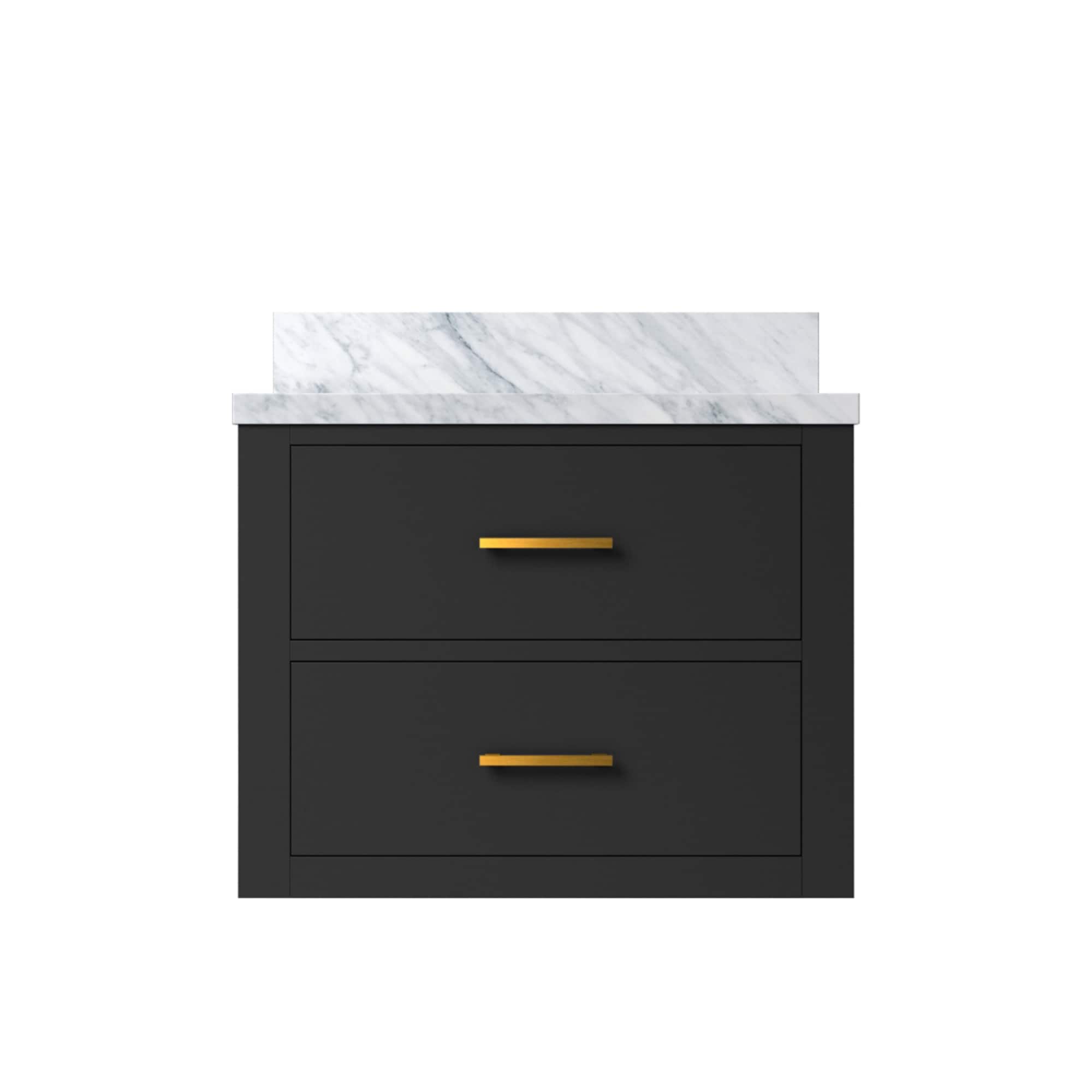 Lexora LVSO24SL500 Southold 24-in Black Single Sink Floating Bathroom Vanity with White Acrylic Top