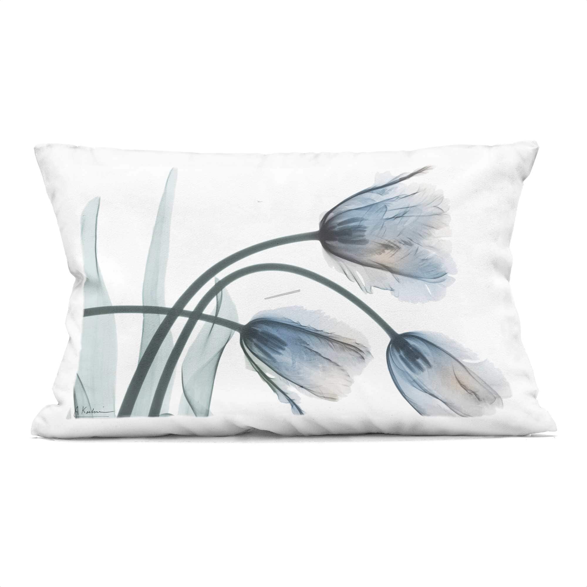 Stupell Industries PLO-747-RCW-14X20 Iced Tulip Blossoms Decorative Printed Pillow Design by Albert Koetsier