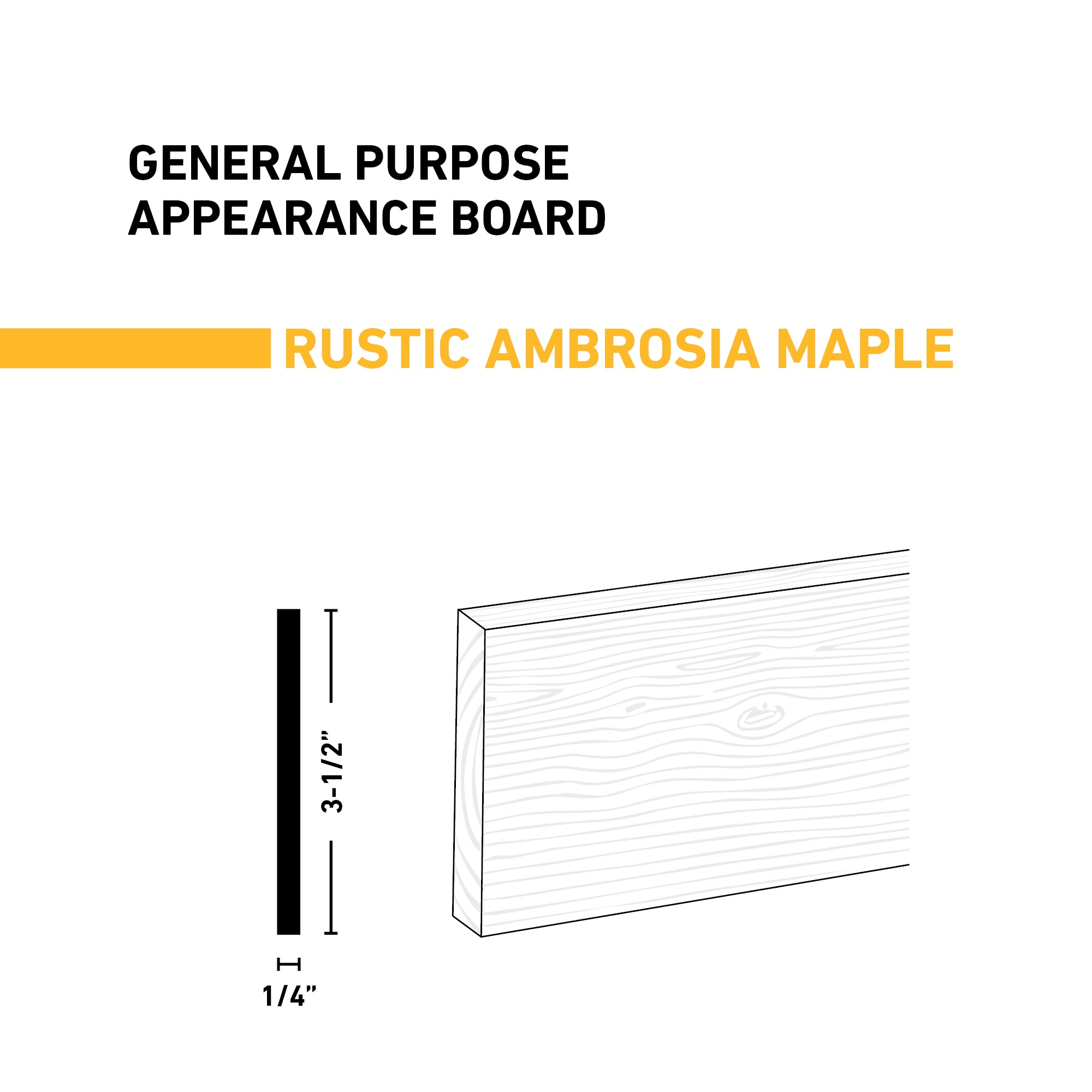 Ornamental Mouldings BRDRUS 1-4X4X4WMAP Appearance-Boards - View #2