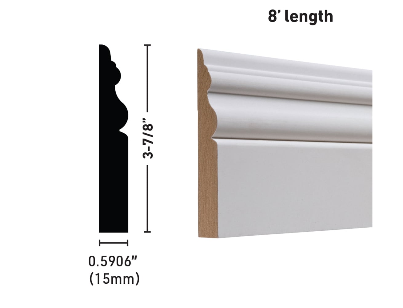 allen + roth L0430205W8 Baseboard-Moulding - View #6