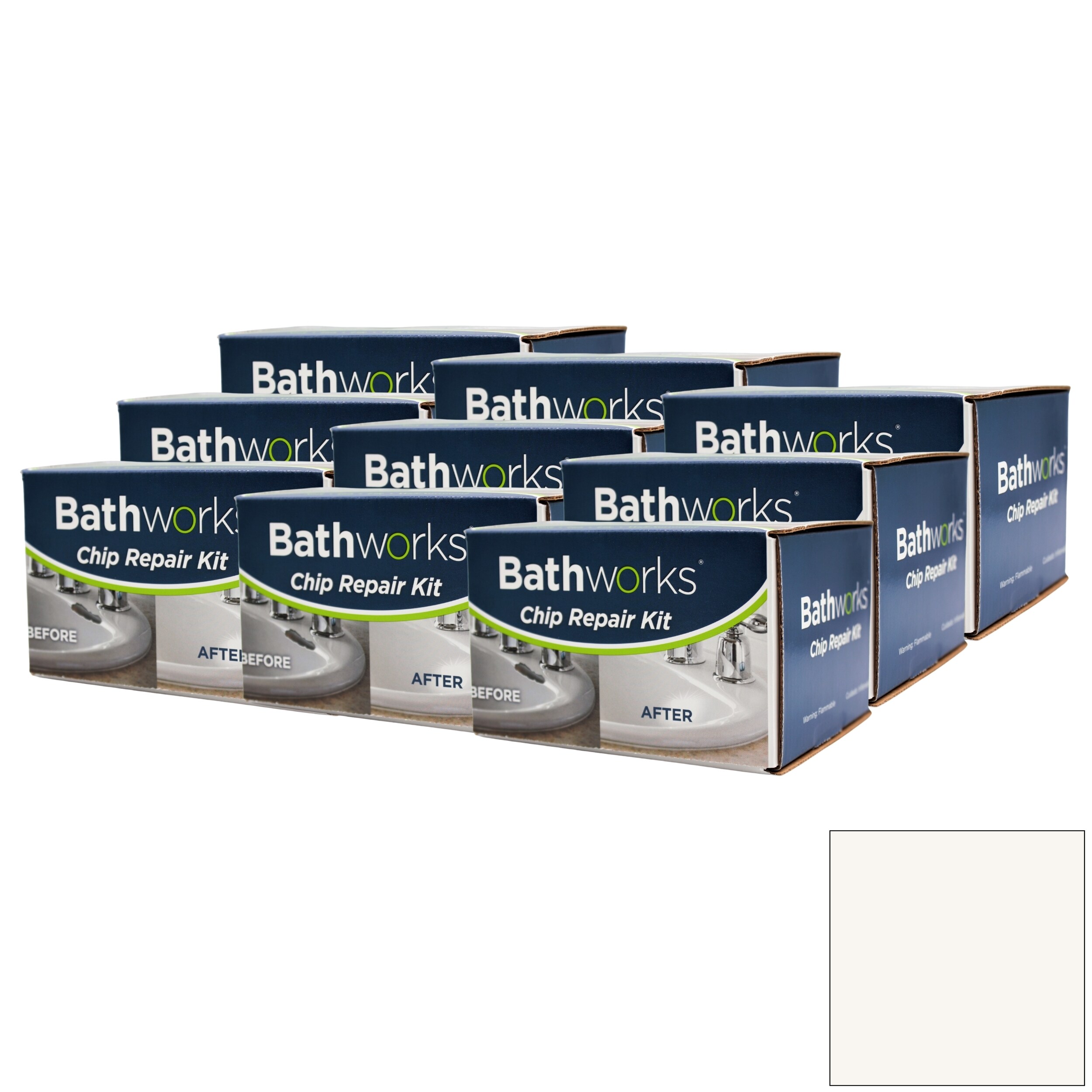 Bathworks CRKCASE-202 9 -Pack 36 Ounce(s) Biscuit/high gloss Tub and tile chip repair kit