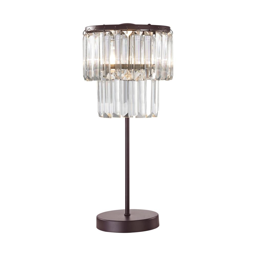 crystal table lamp with crystal shade