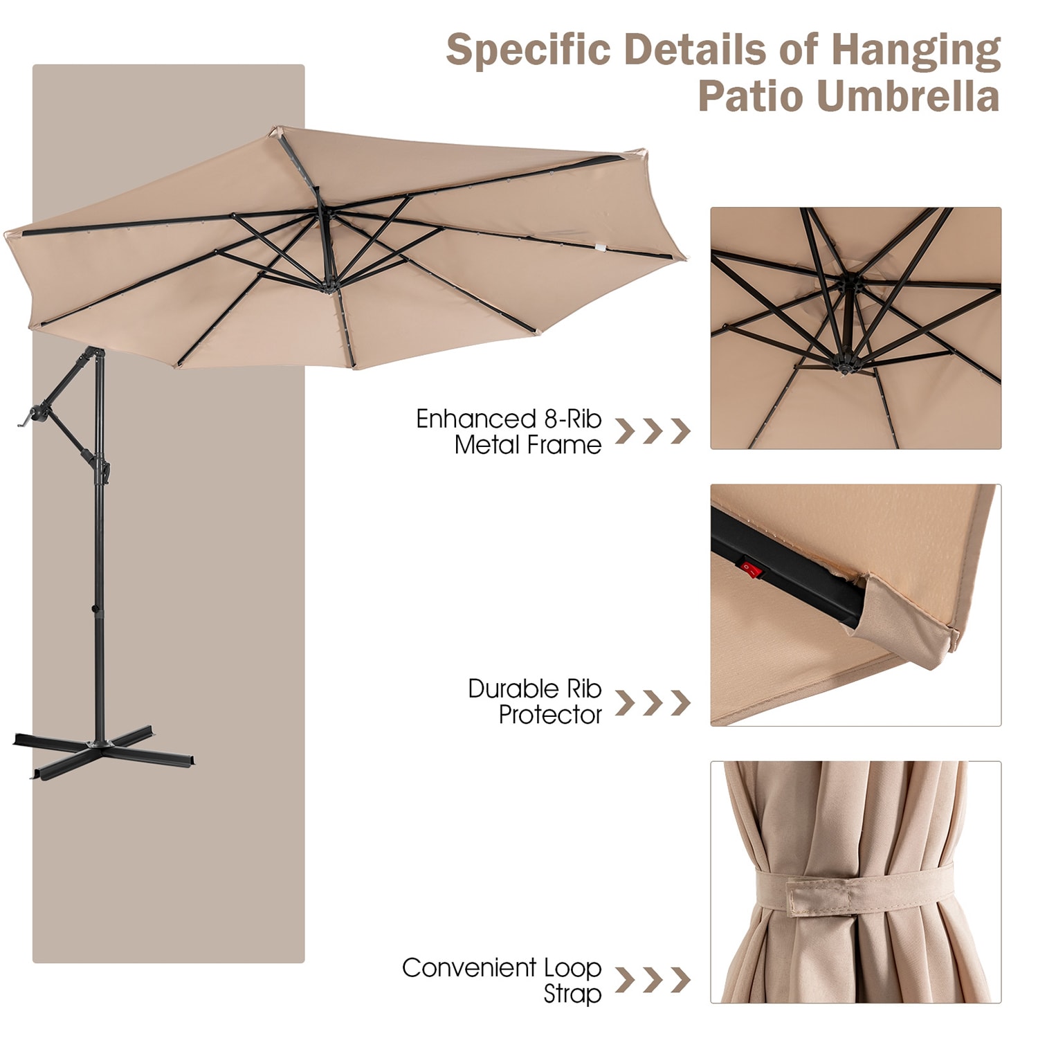 WELLFOR TDG10194BE Umbrellas-2 - View #3