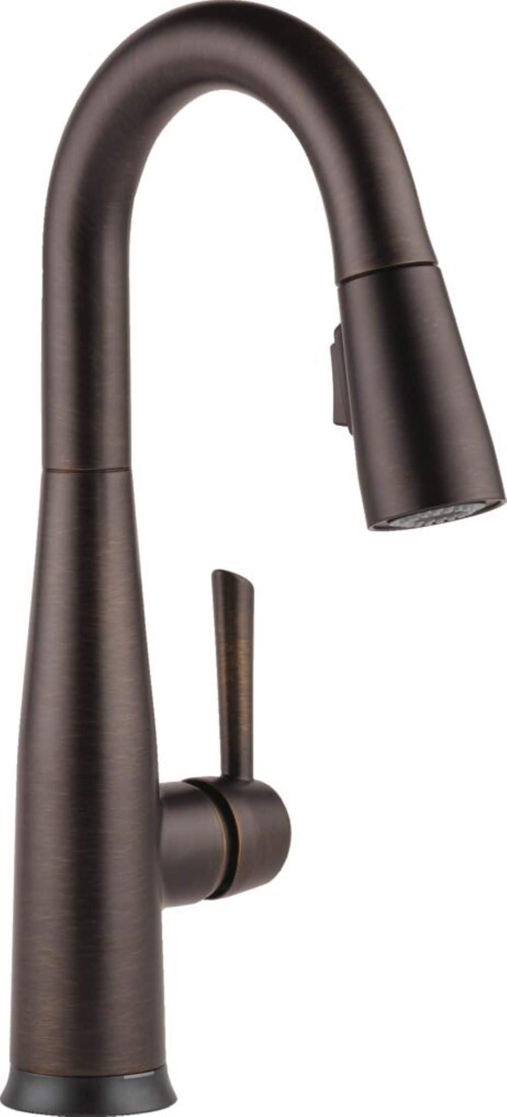 Delta 9913TL-RB-DST Essa Venetian Bronze Single Handle Deck-mount Touchless Bar and Prep Kitchen Faucet with Sprayer