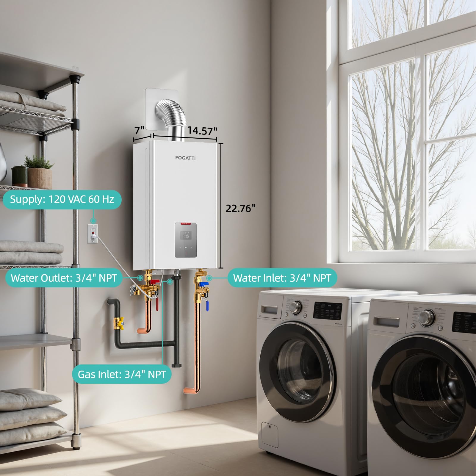 Fogatti FDG340IN-CS90-LP Gas-Water-Heaters - View #2