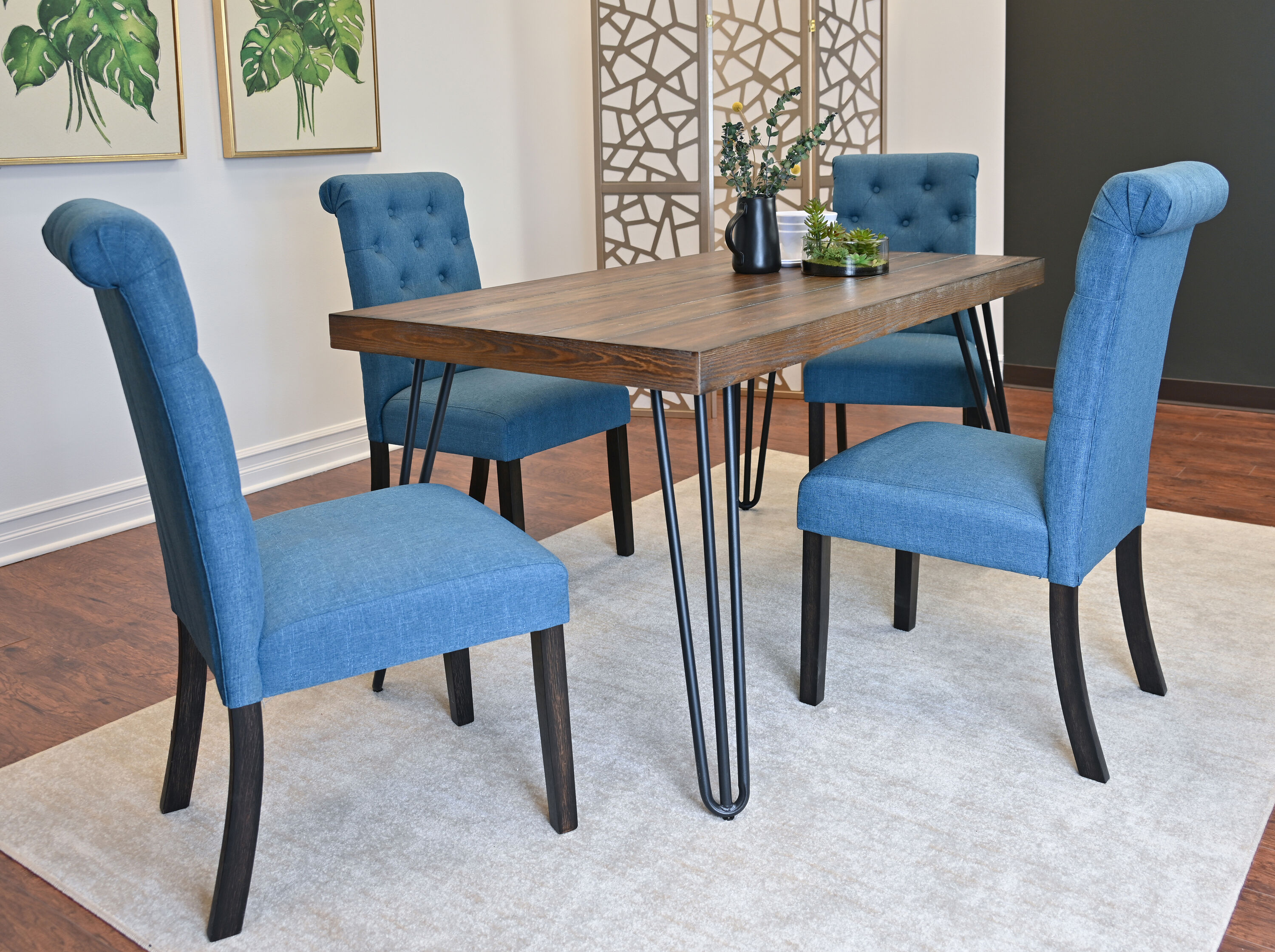 Roundhill Furniture T8741-C361BUX2-CB874 Dining-Sets - View #4