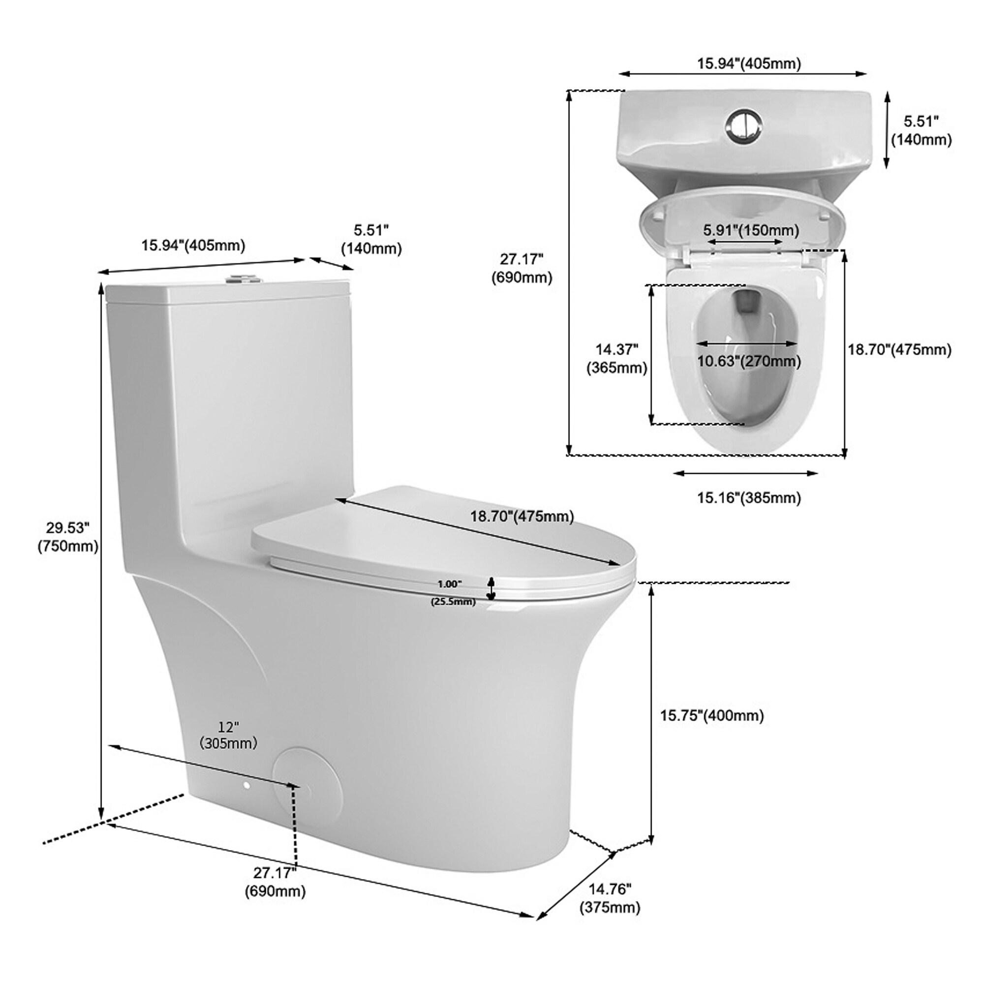 Forclover MOMMBWTO03 toilets - View #7