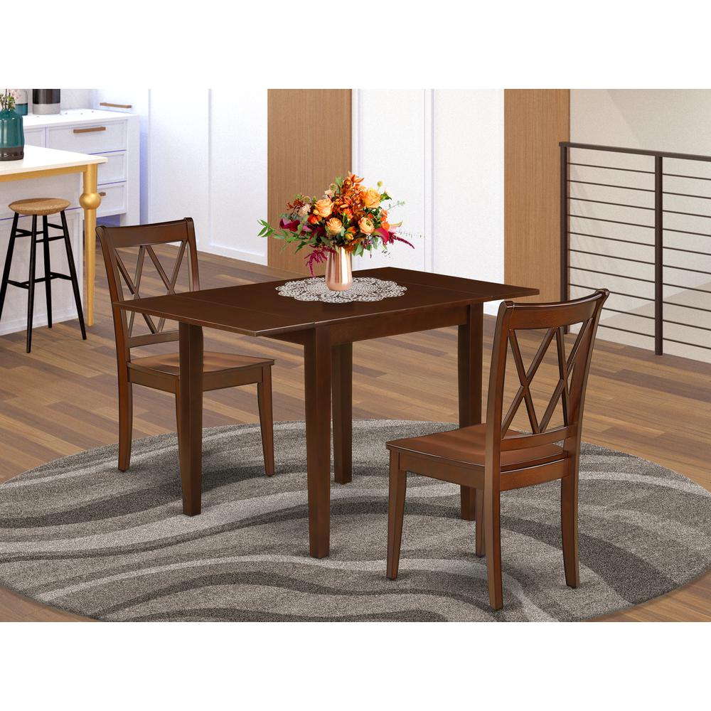 East West Furniture NDCL3-MAH-W Dining-Sets - View #2