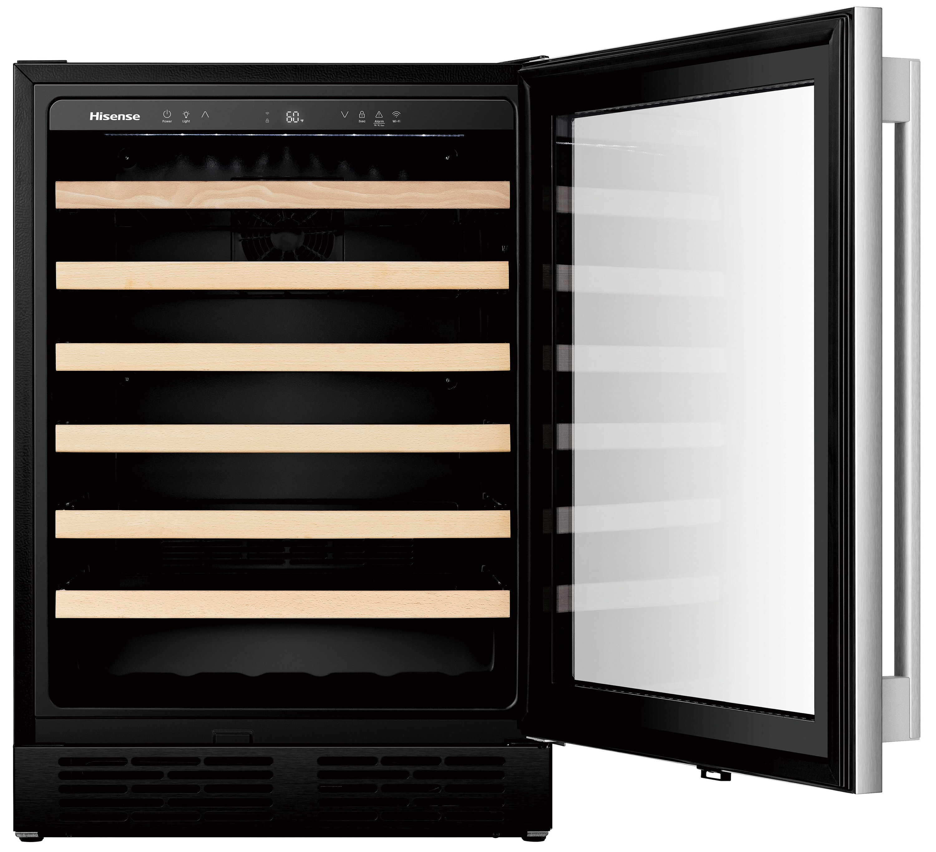 Hisense 23.4-in W 54-Bottles Stainless Steel Built-In /freestanding Indoor Wine Cooler
