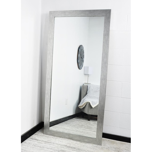 Brandtworks Organic Silver Tall Vanity, Tall Mirrored Frame Mirror Large