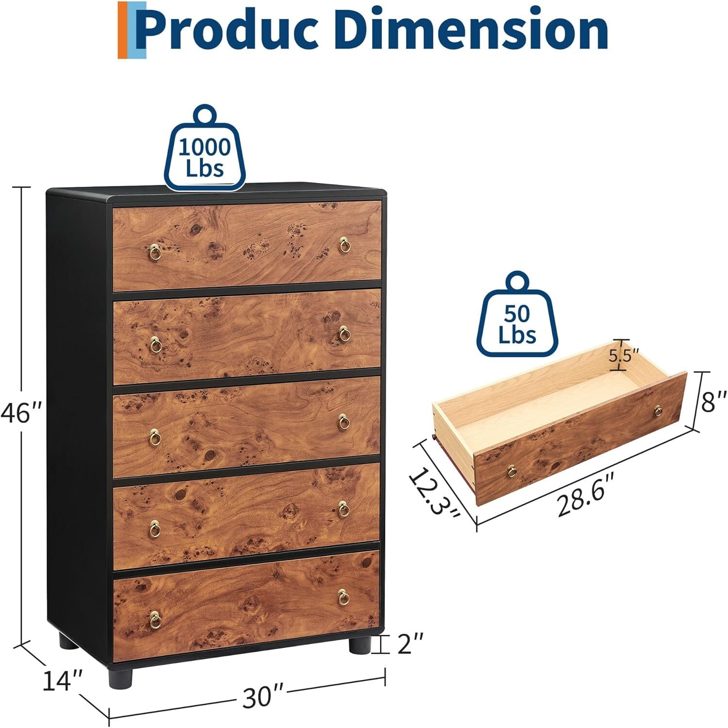 WhizMax XSN-PHO-34YD-5 dressers - View #2