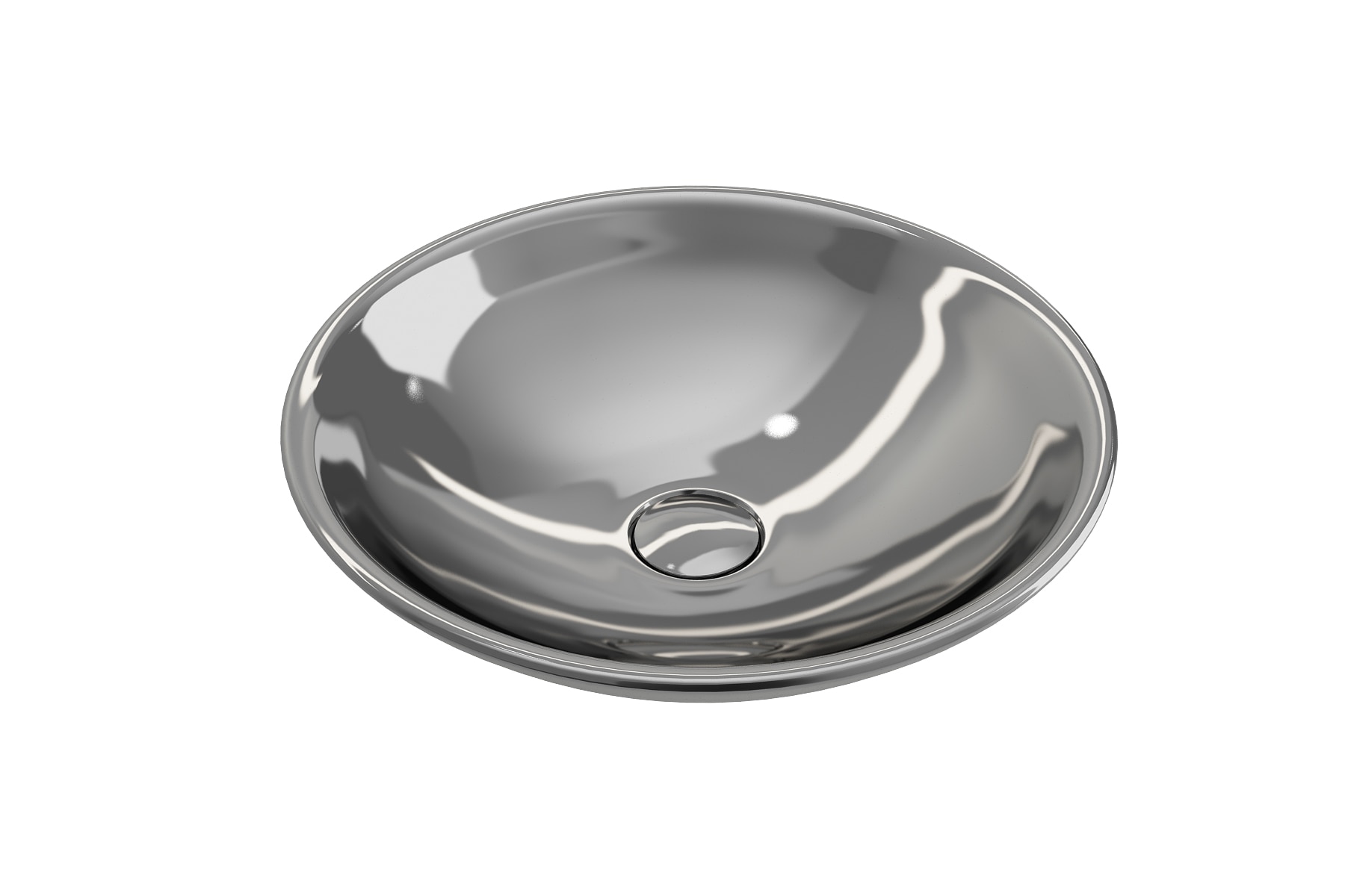 BOCCHI 1120-401-0125 Fire Clay 15.75-in Vessel Round Modern Platinum Bathroom Sink