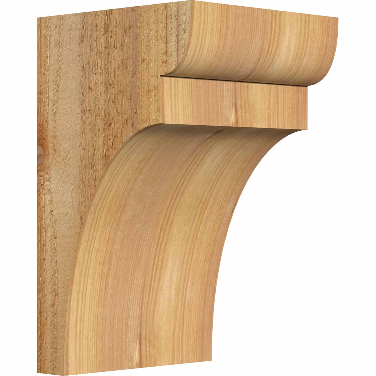 Ekena Millwork COR06X06X10YOR00RWR 6-in x 6-in x 10-in Yorktown Unfinished Western red cedar Wood Paintable/Stainable Corbel