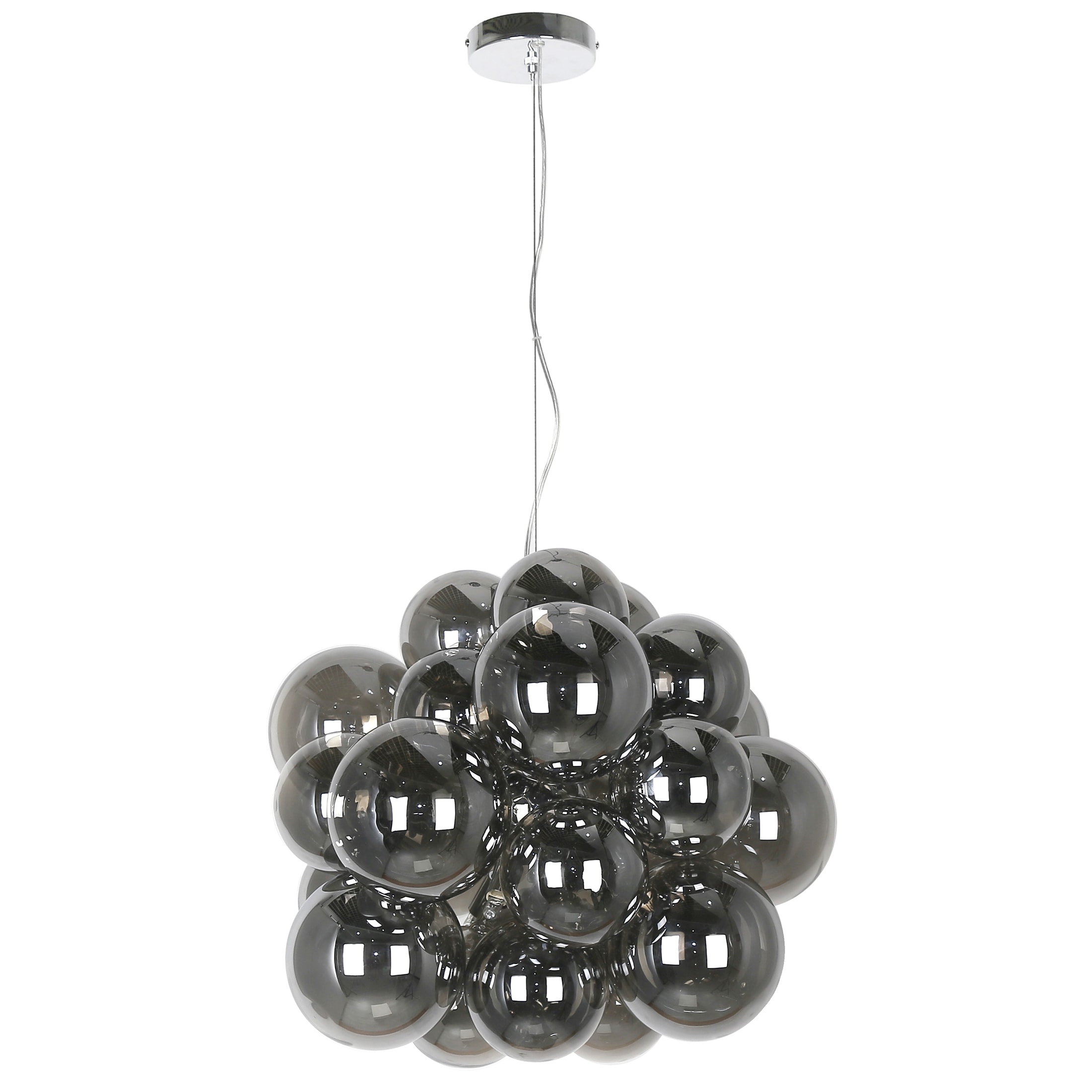 Dainolite CMT-206P-SM-PC Comet 6-Light Smoke Modern/Contemporary Tinted Glass Globe Hanging Pendant Light