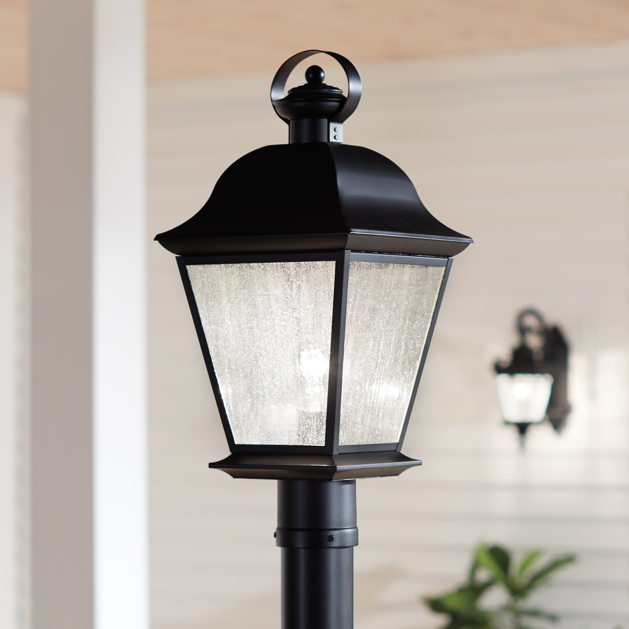 Kichler - Mount Vernon 20.75-in Black Traditional Outdoor Light post lantern