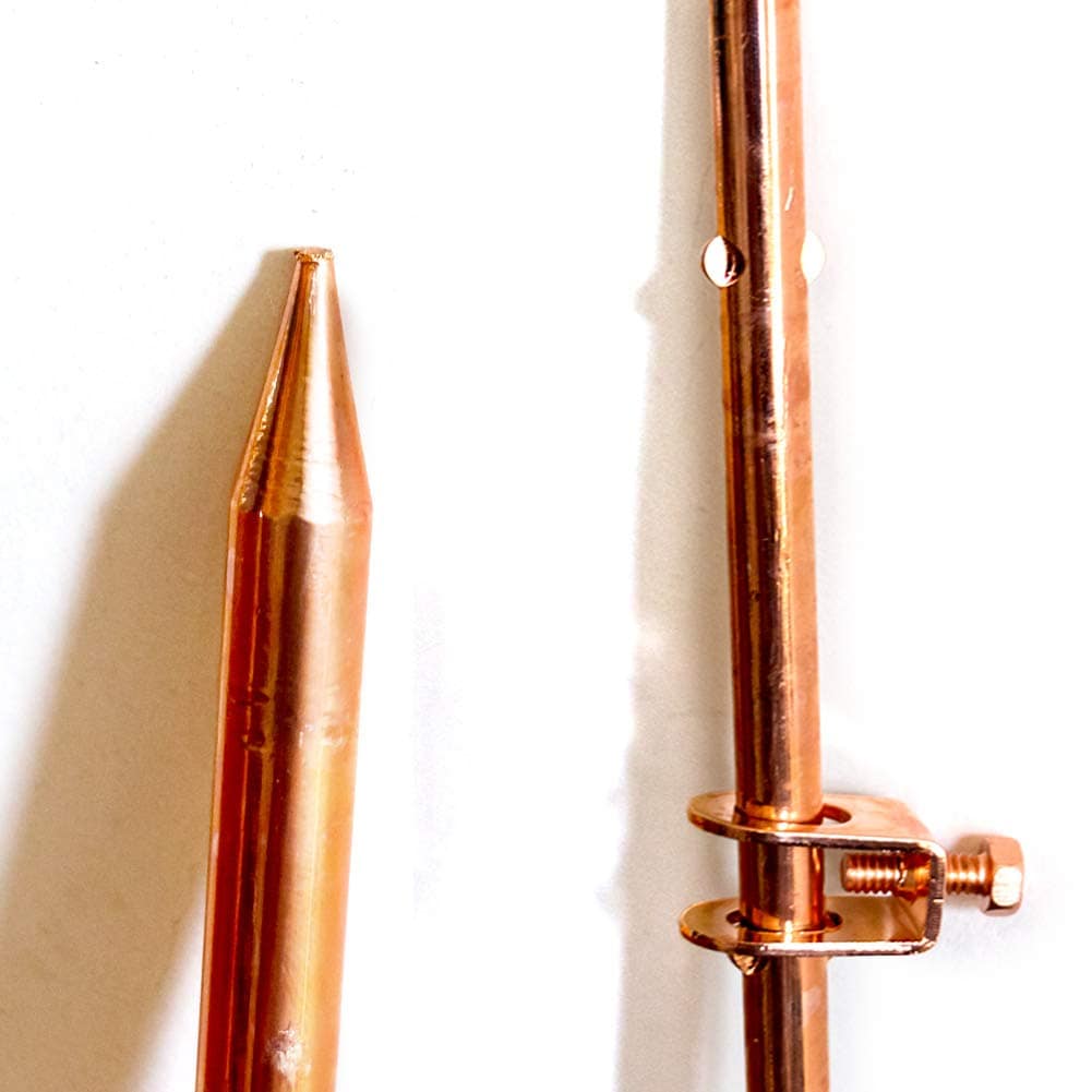 Misopily 2 Pack Four Foot Three Eighths Copper Bonded Ground Rod with ...