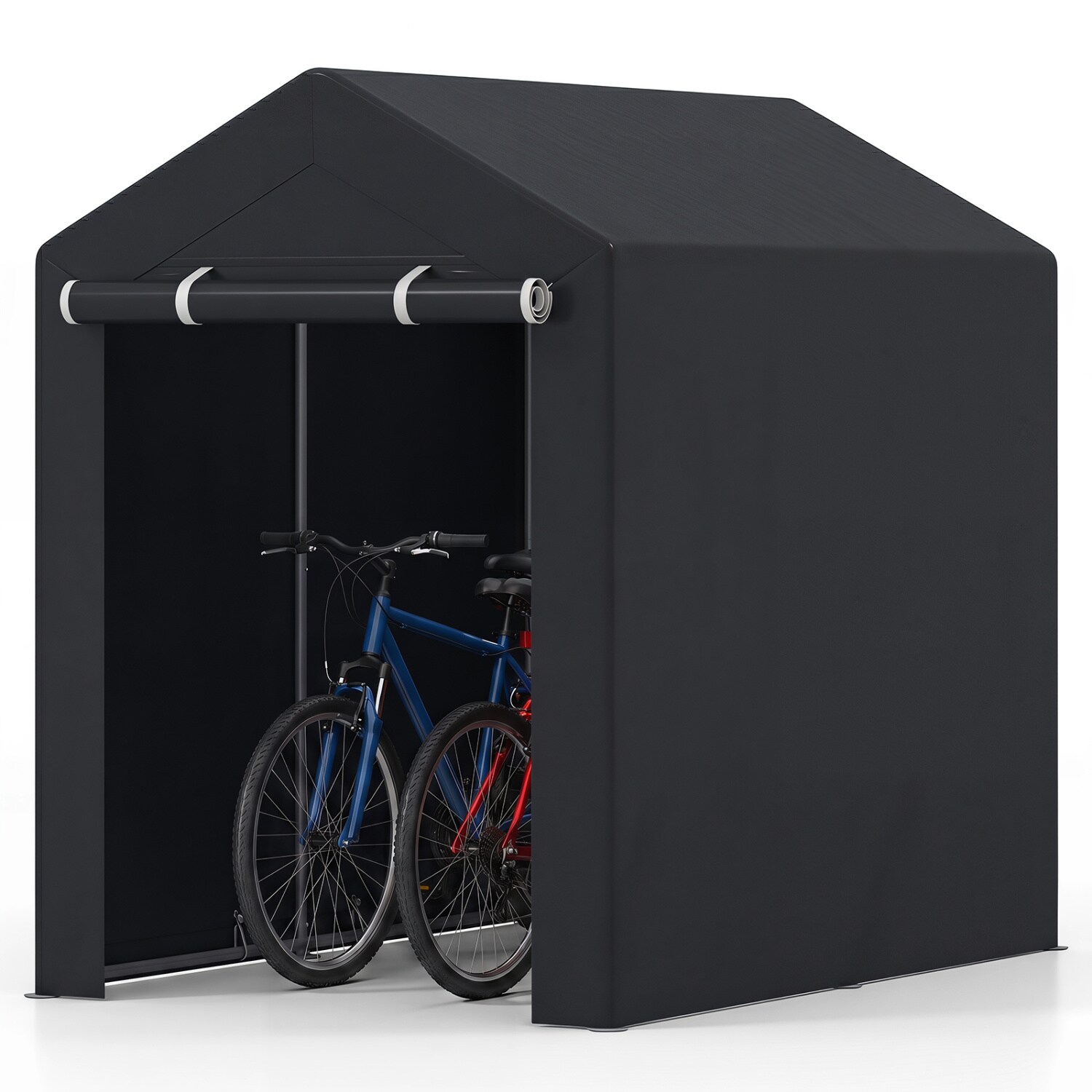 Volenca 6-ft x 4-ft Portable Storage Shed with Roll-Up Zipper Door and Galvanized Frame