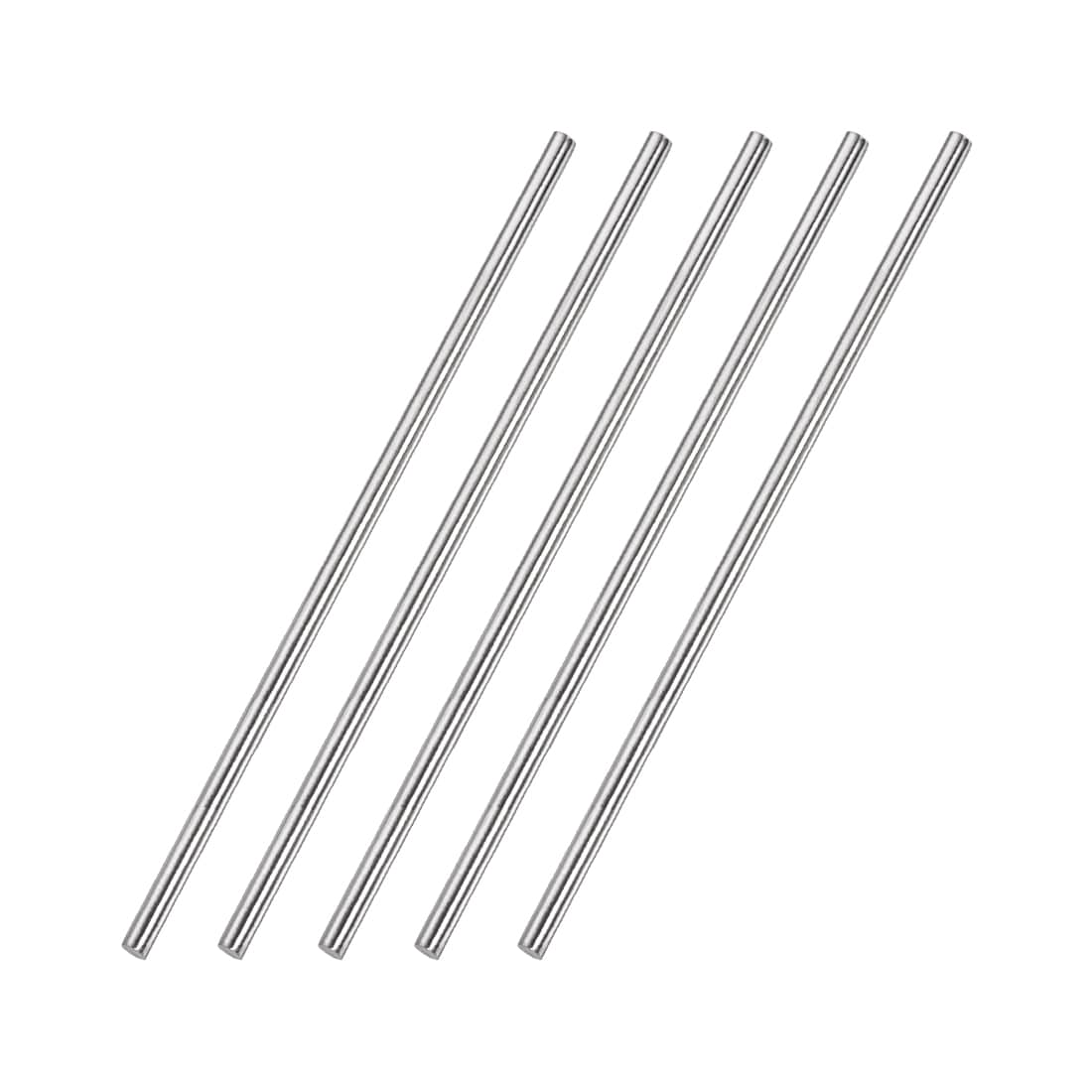 Unique Bargains 4mm x 200mm 304 Stainless Steel Solid Round Rod for DIY Craft 5pcs