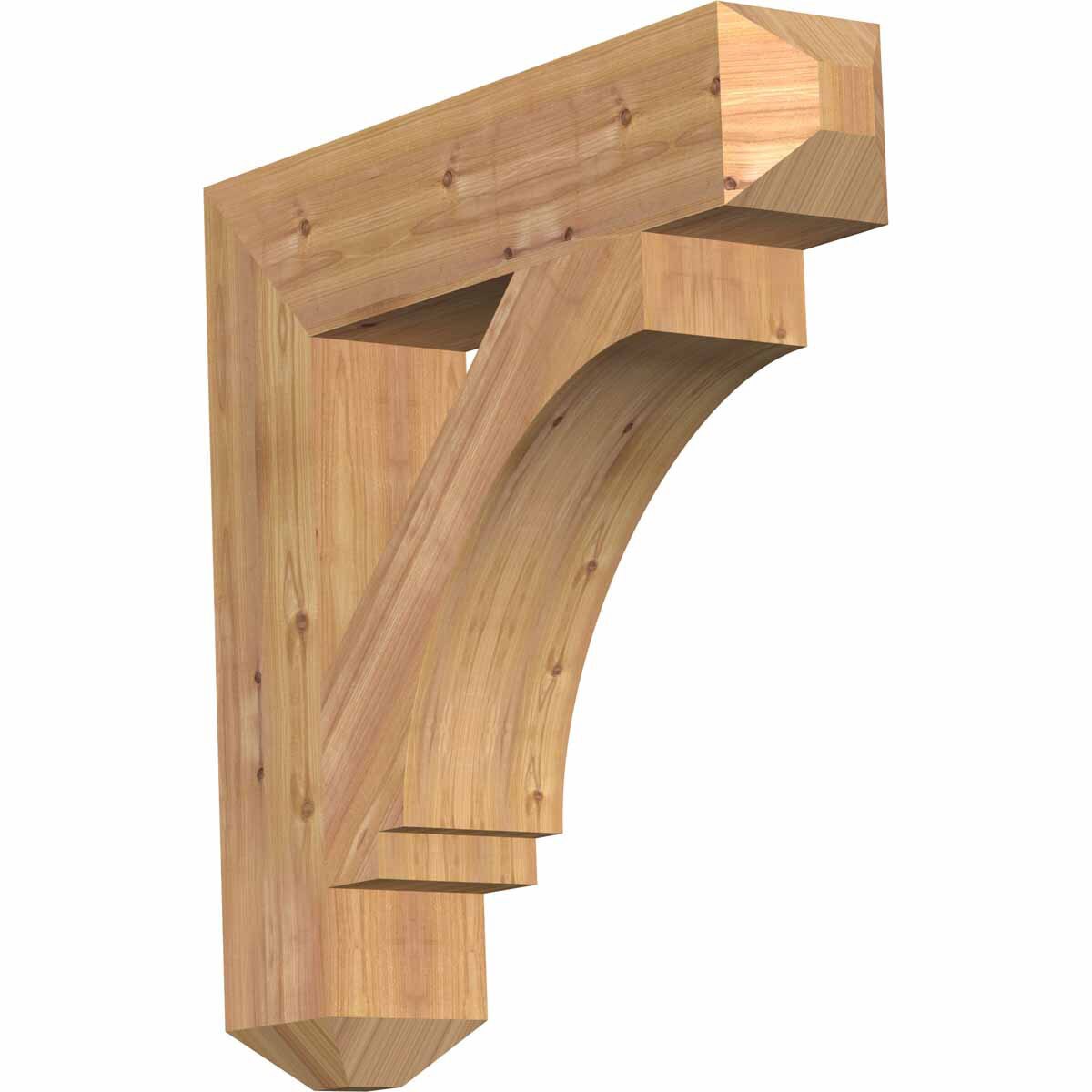 Ekena Millwork BKT06X28X28IMP04SWR Imperial craftsman smooth 5-1/2-in x 28-in x 28-in Western red cedar Brown Wood Standard bracket