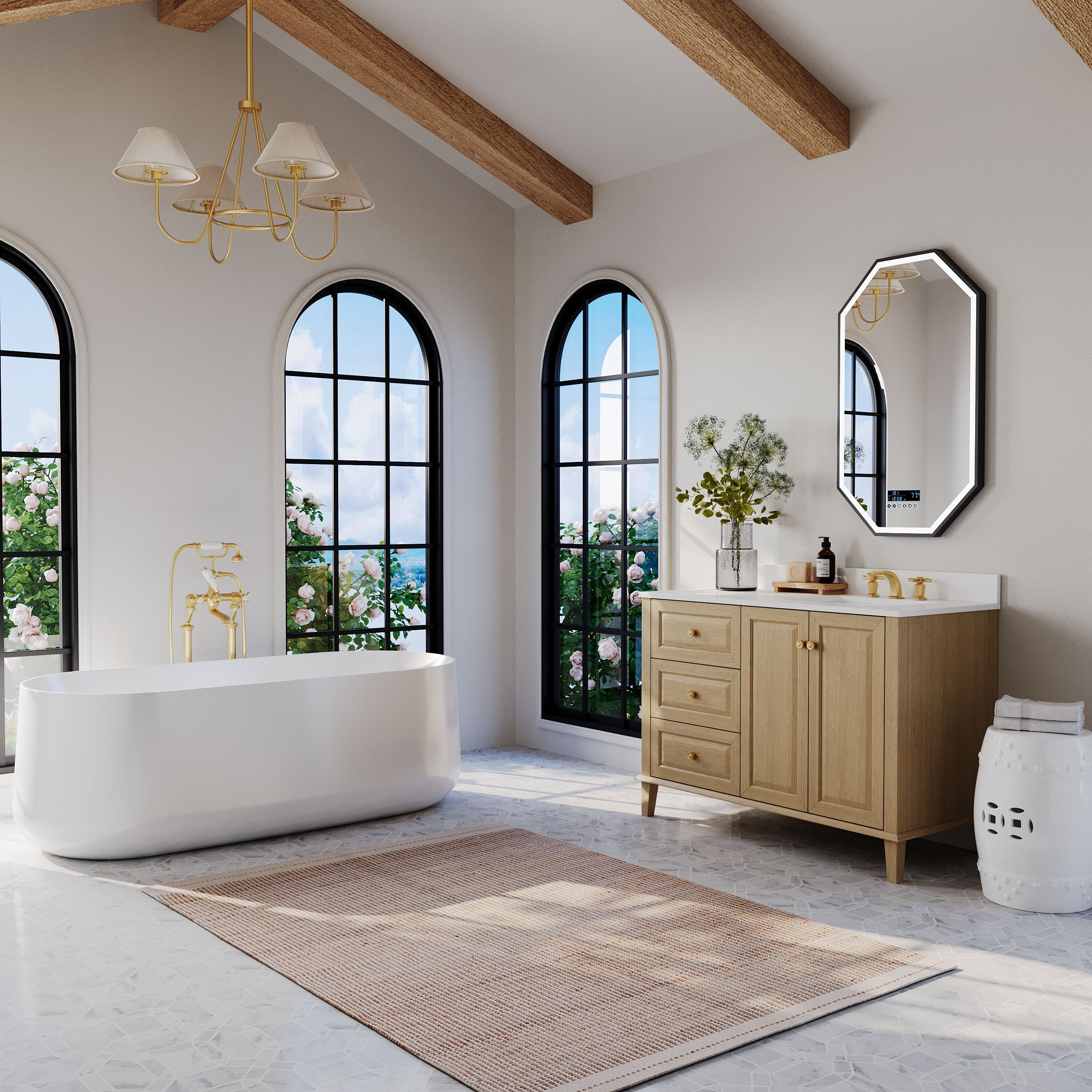 Ancerre Designs VTSHANNAH48ROAKWQZ Bath-Vanity-Combo - View #12