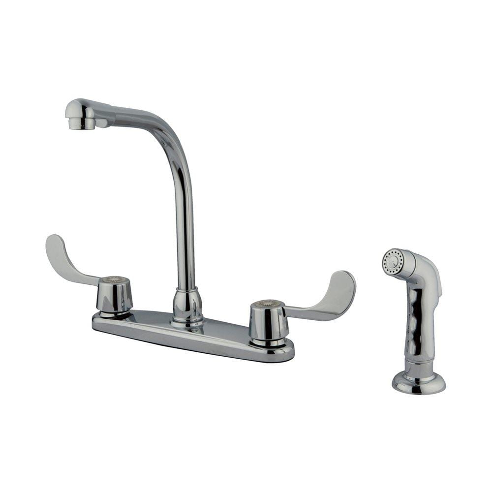 Elements of Design Magellan Chrome 2-handle High-arc Kitchen Faucet (Deck Plate Included)