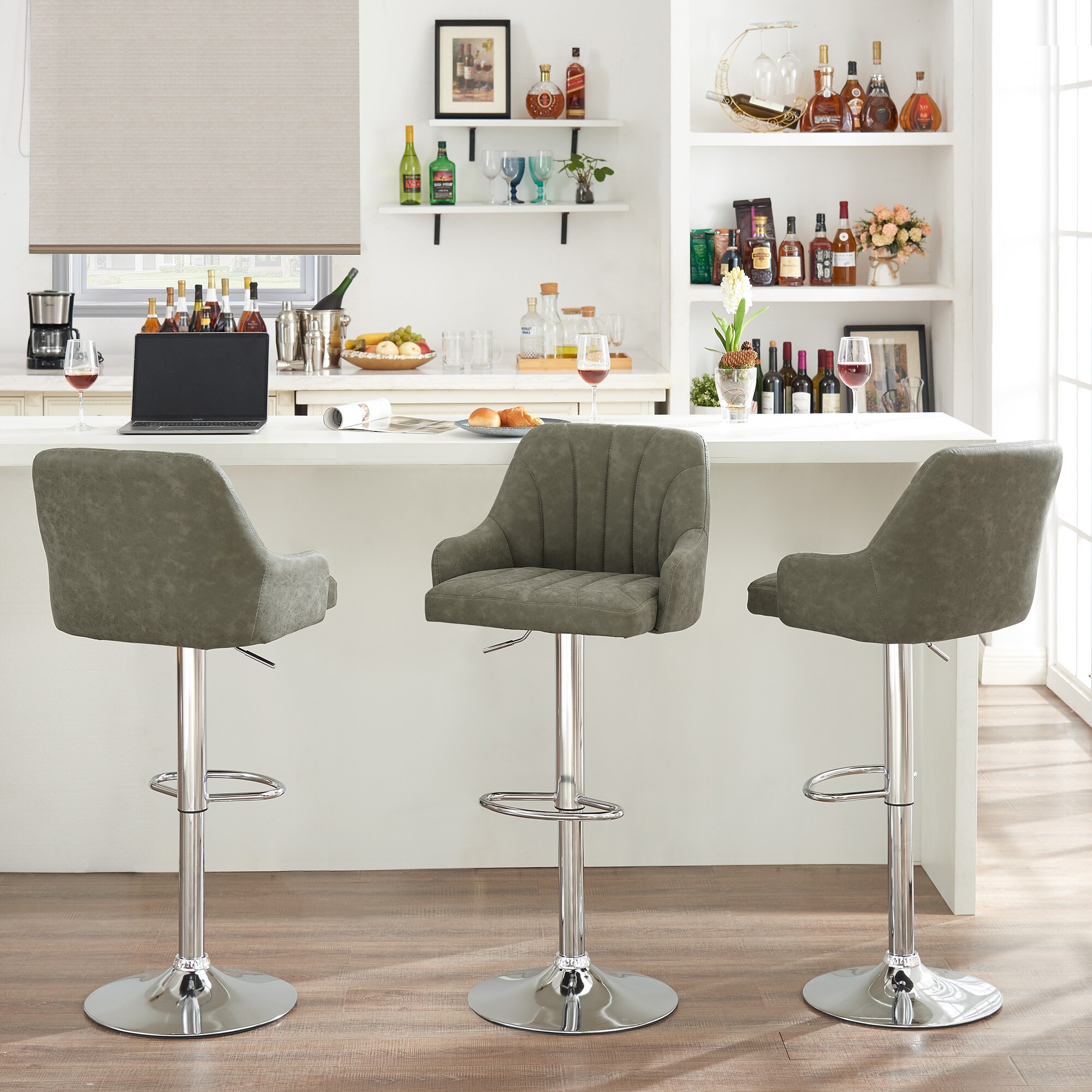 Vecelo LOE-C08-DGRY stools - View #8