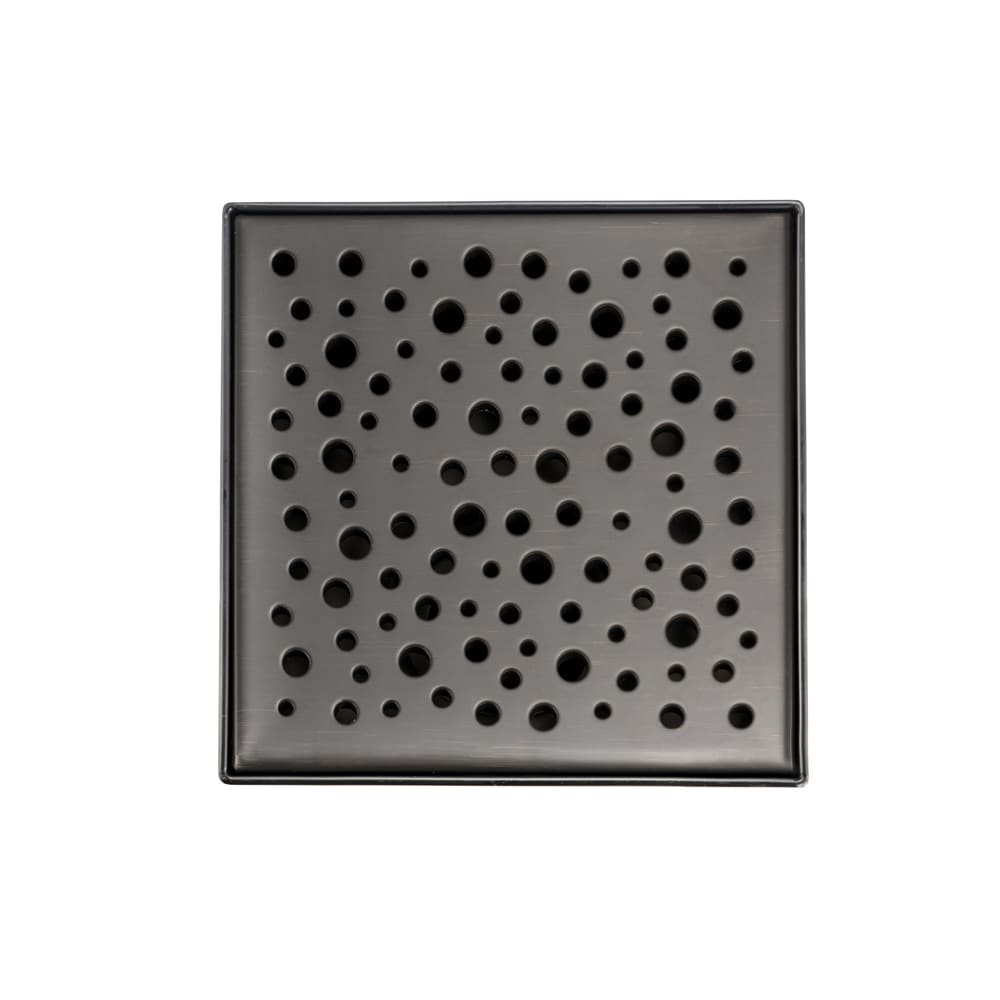 Oatey 4-1/4-in Snap-Tite Square Matte Black Strainer in the Shower Drains  department at